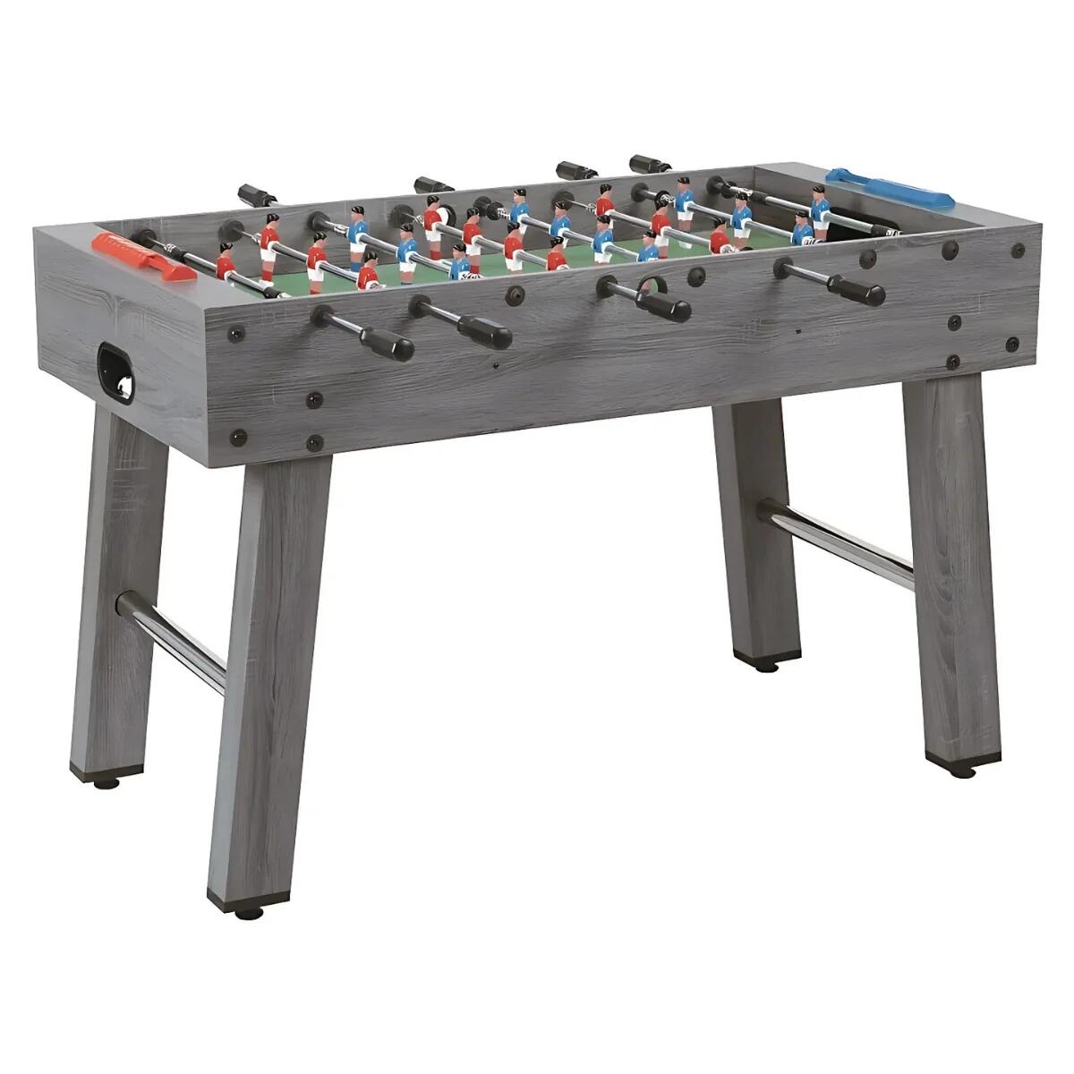 GARLANDO F-2 Voetbaltafel Grijs Eiken - Doorlopende stangen