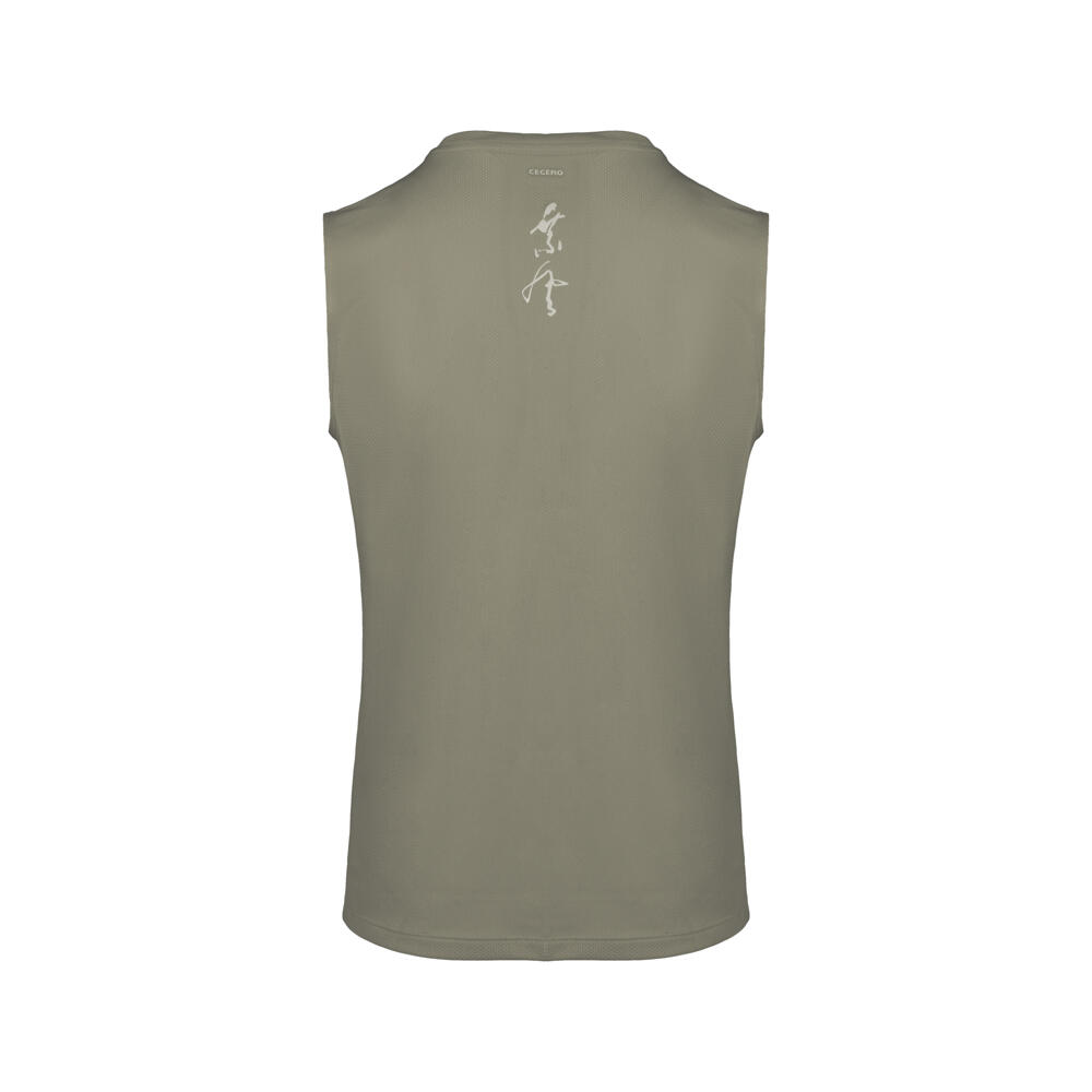 MEN'S LIGHTWEIGHT RUNNING TANK - WING/OLIVE GREEN