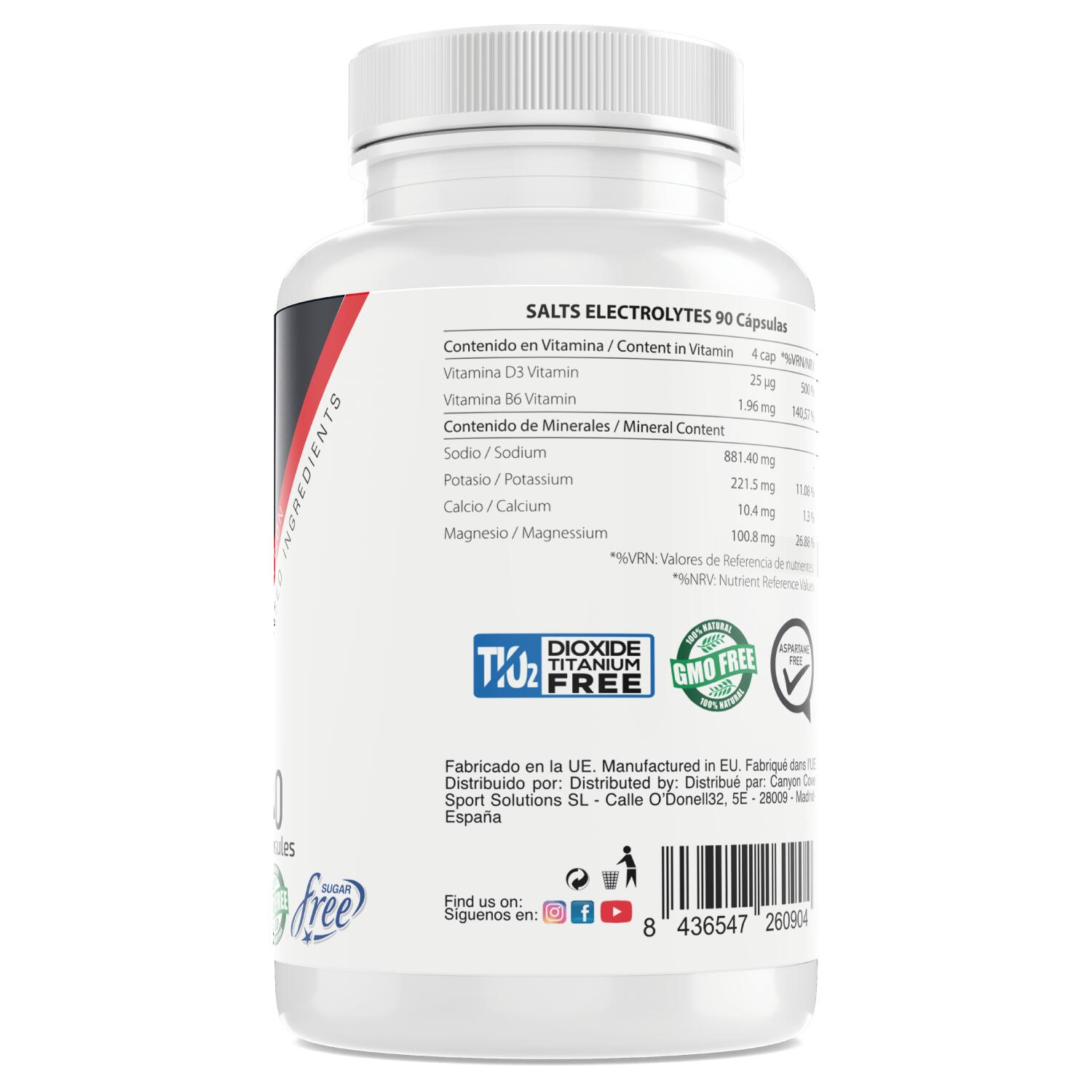 Salt Electrolytes-90 cápsulas vegetales 2/4