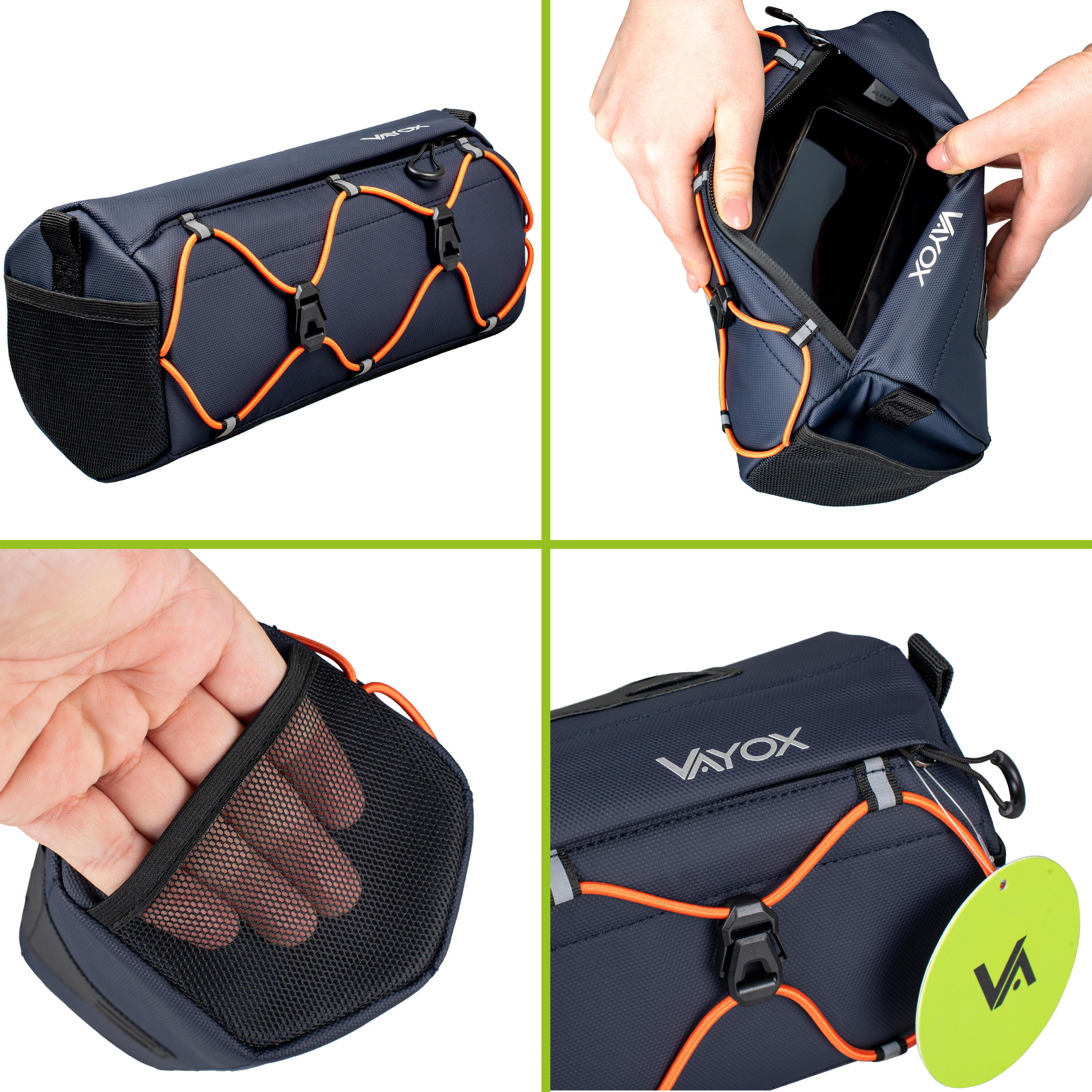 Fahrradtasche für den Lenker VAYOX VA0351 wasserdicht 3/7