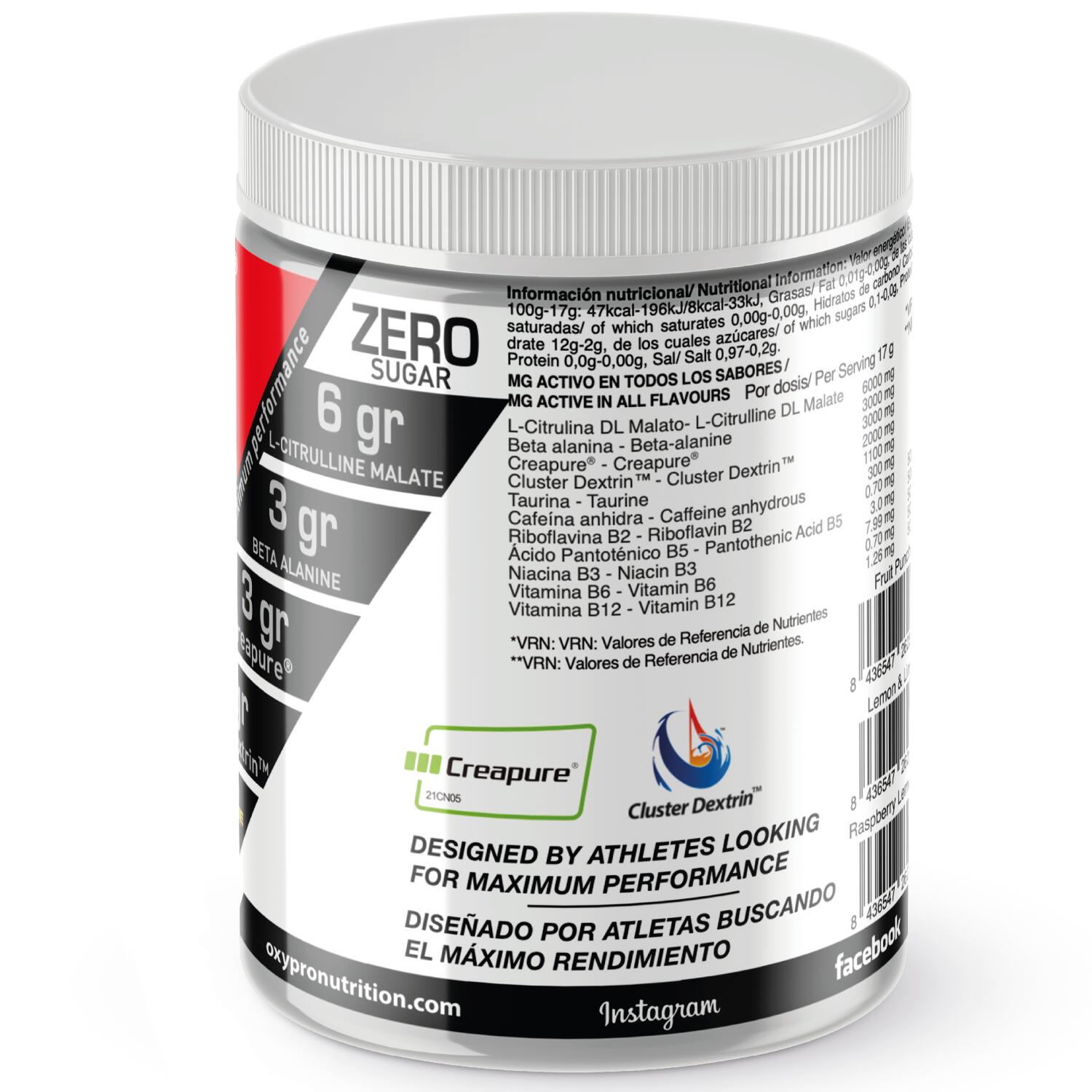 Pre Workout XPLOSION   500gr  Sabor Raspberry Lemonade 2/6