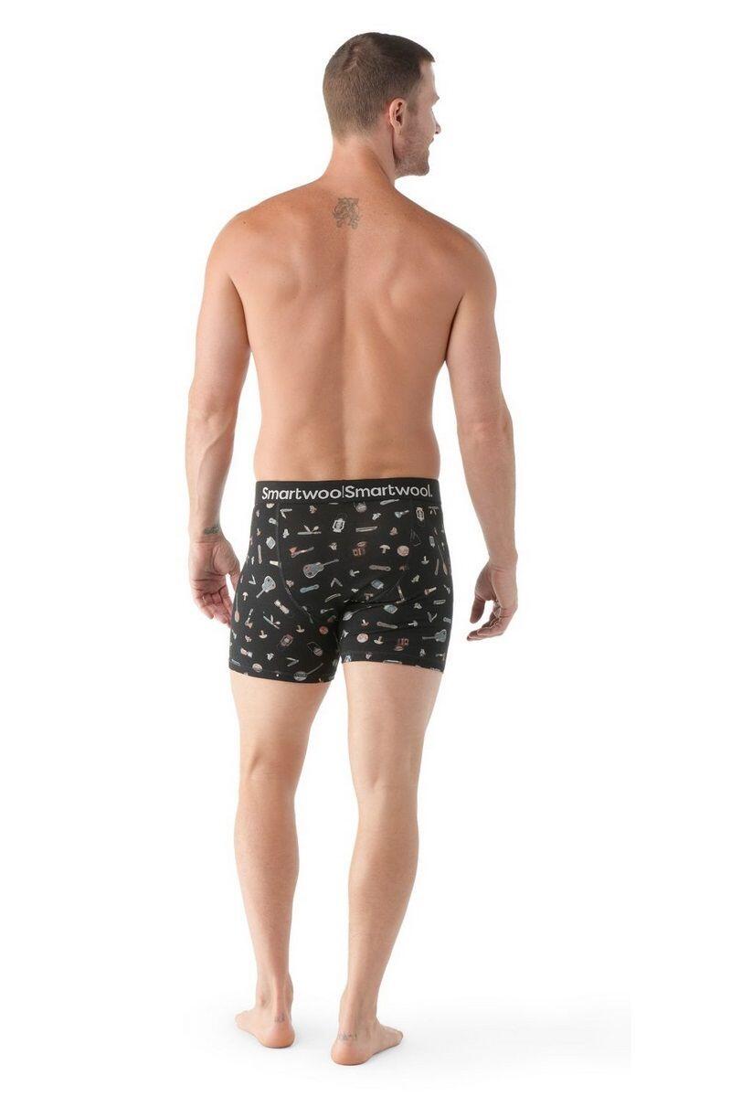 Boxer da uomo Smartwool Merino Print Boxer Brief nero/multicolore S 3/5