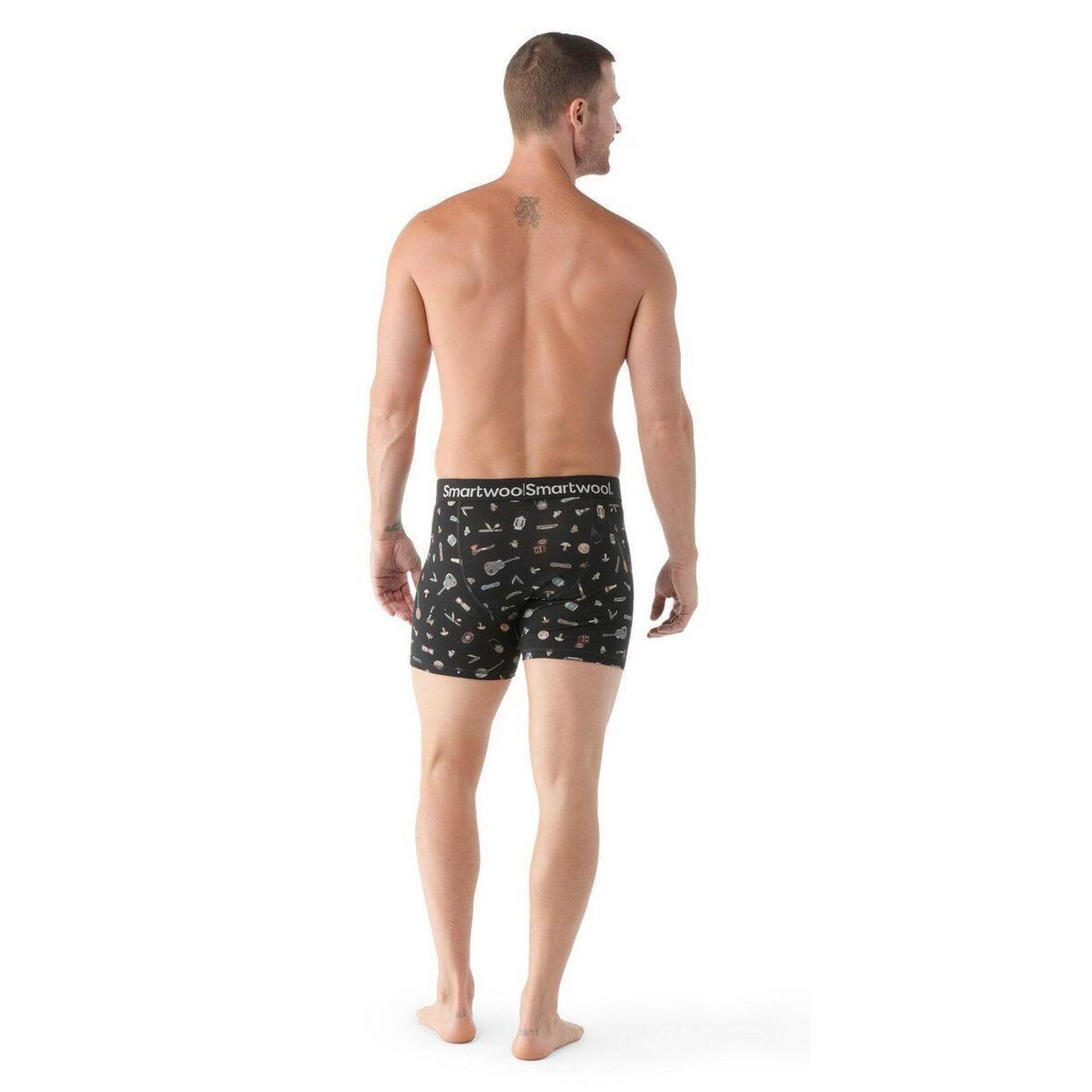 Boxer cu imprimeu Merino Smartwool, boxer termic pentru bărbați