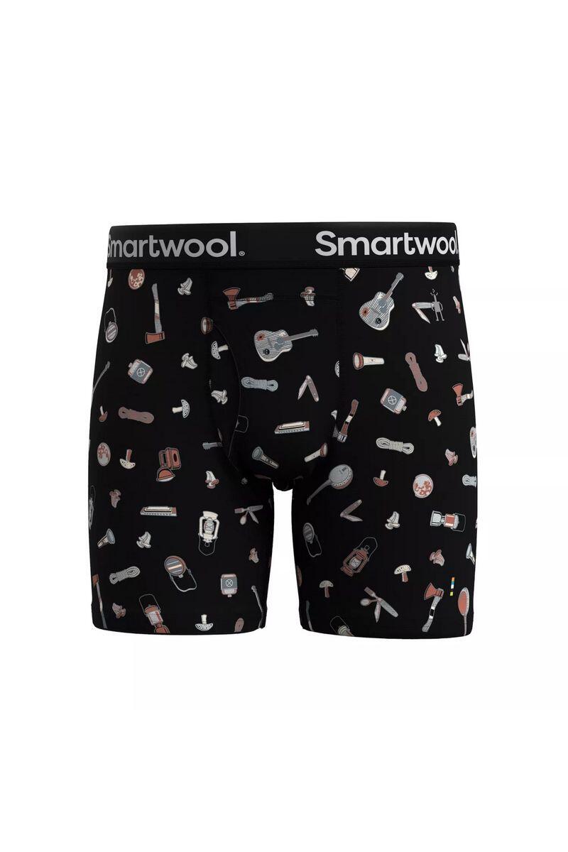Boxer da uomo Smartwool Merino Print Boxer Brief nero/multicolore S 4/5