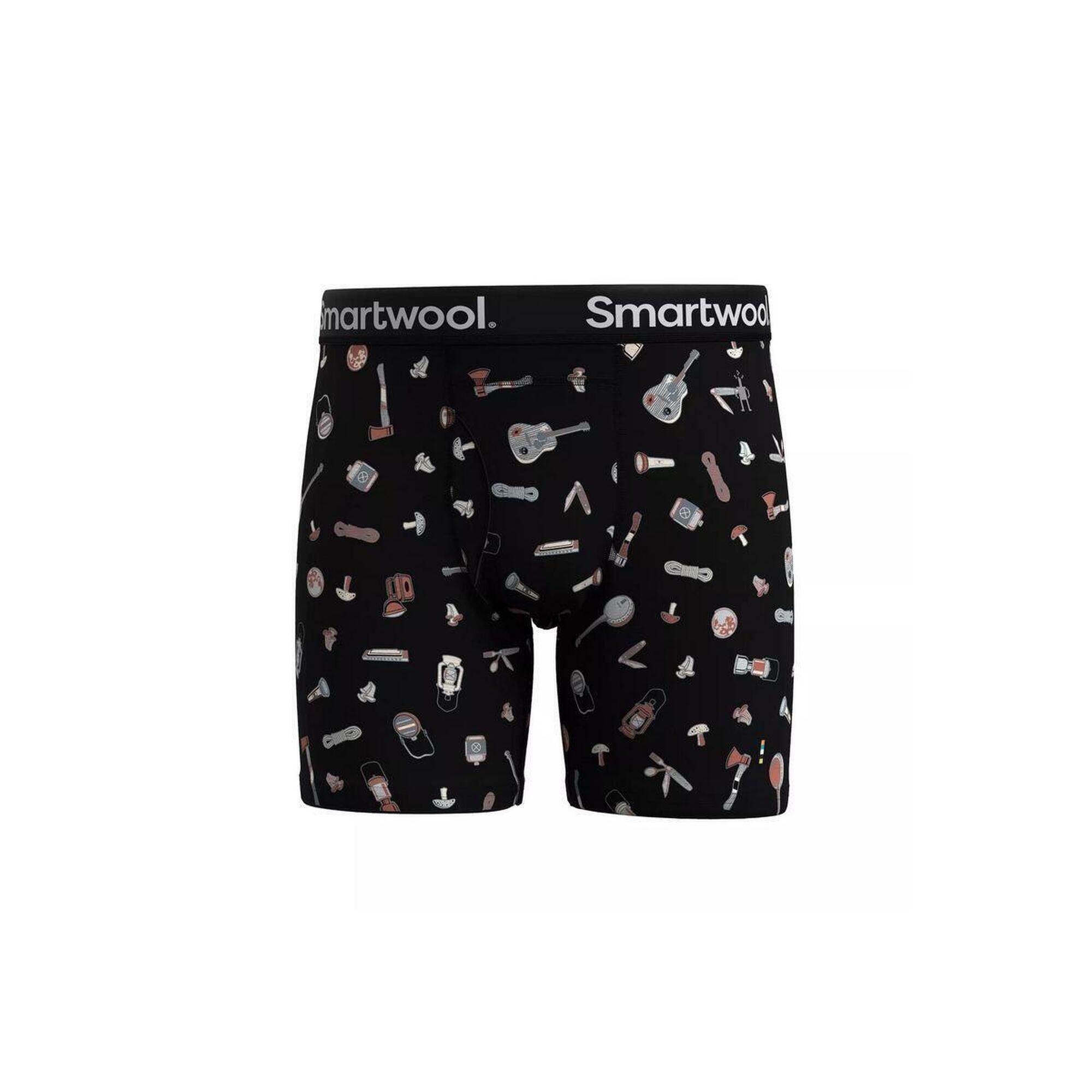 Boxer cu imprimeu Merino Smartwool, boxer termic pentru bărbați