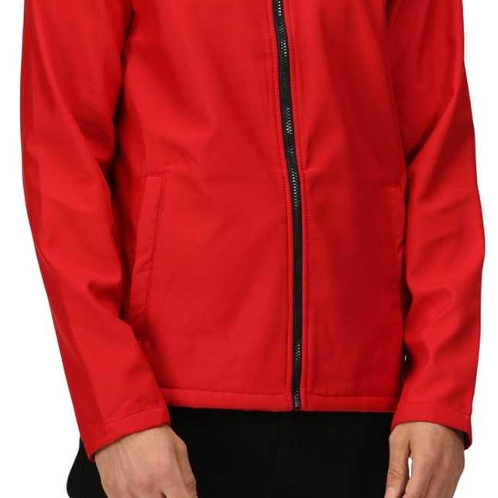 Heren Ablaze Printable Soft Shell Jas (Klassiek rood/zwart) 3/5