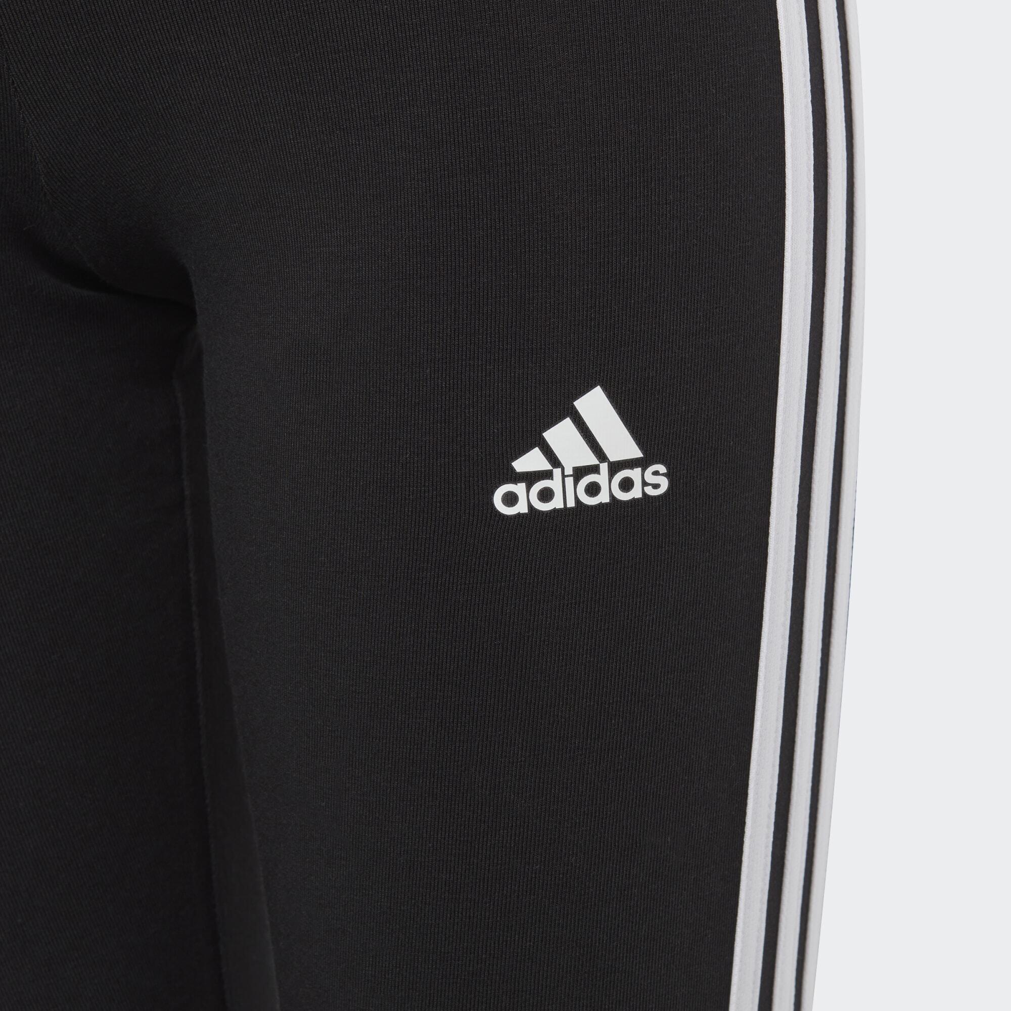 Essentials 3-Stripes Cotton Tights 3/5