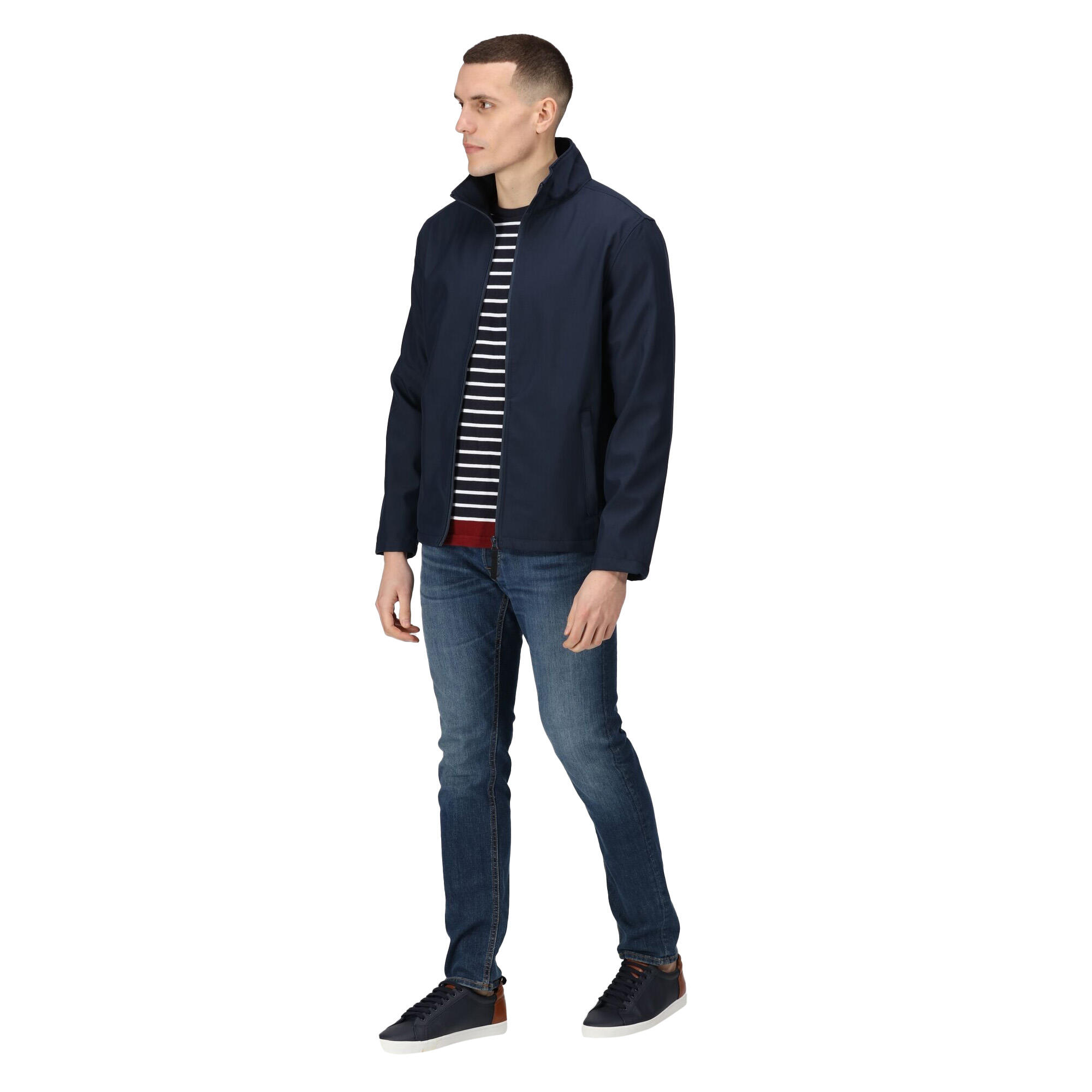 Mens Lightweight Soft Shell Jacket (Navy) 4/5