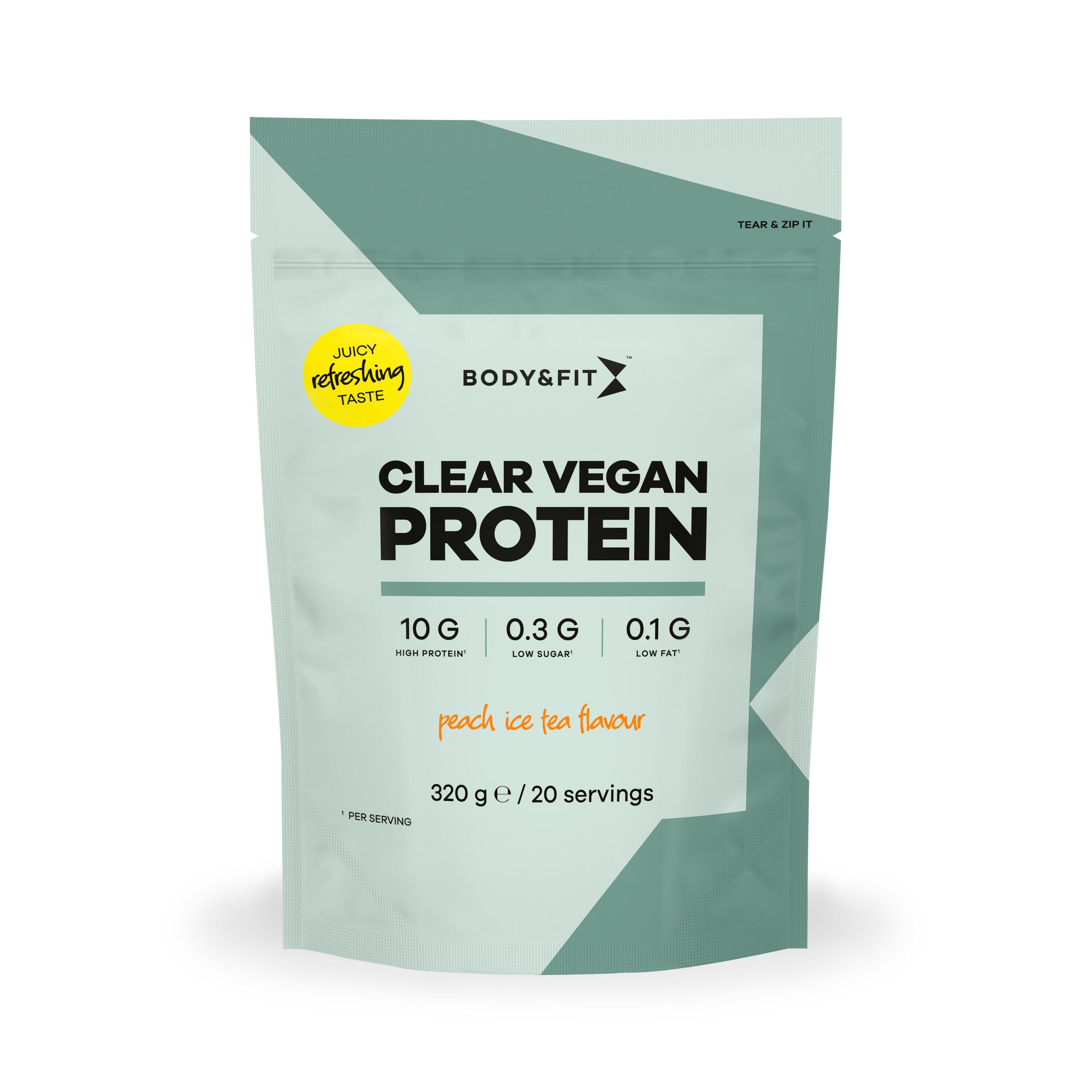 BODY&FIT Clear Vegan Protein - Peach Ice Tea - 320 gram (20 shakes)