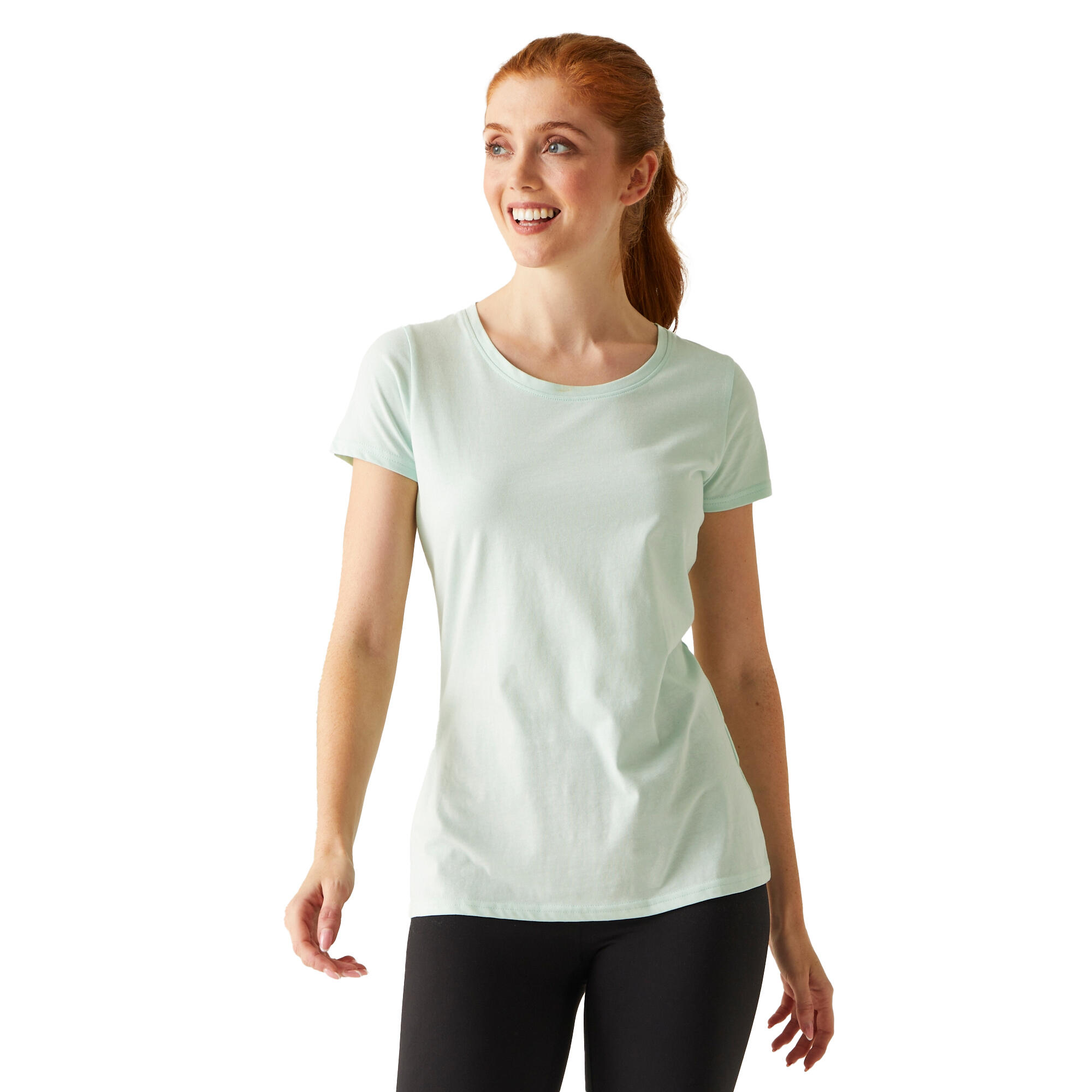 Womens/Ladies Carlie TShirt (Bleached Aqua) 4/5