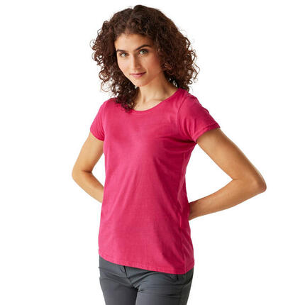 Tshirt Manches Courtes CARLIE Femme (Rose Fluo)