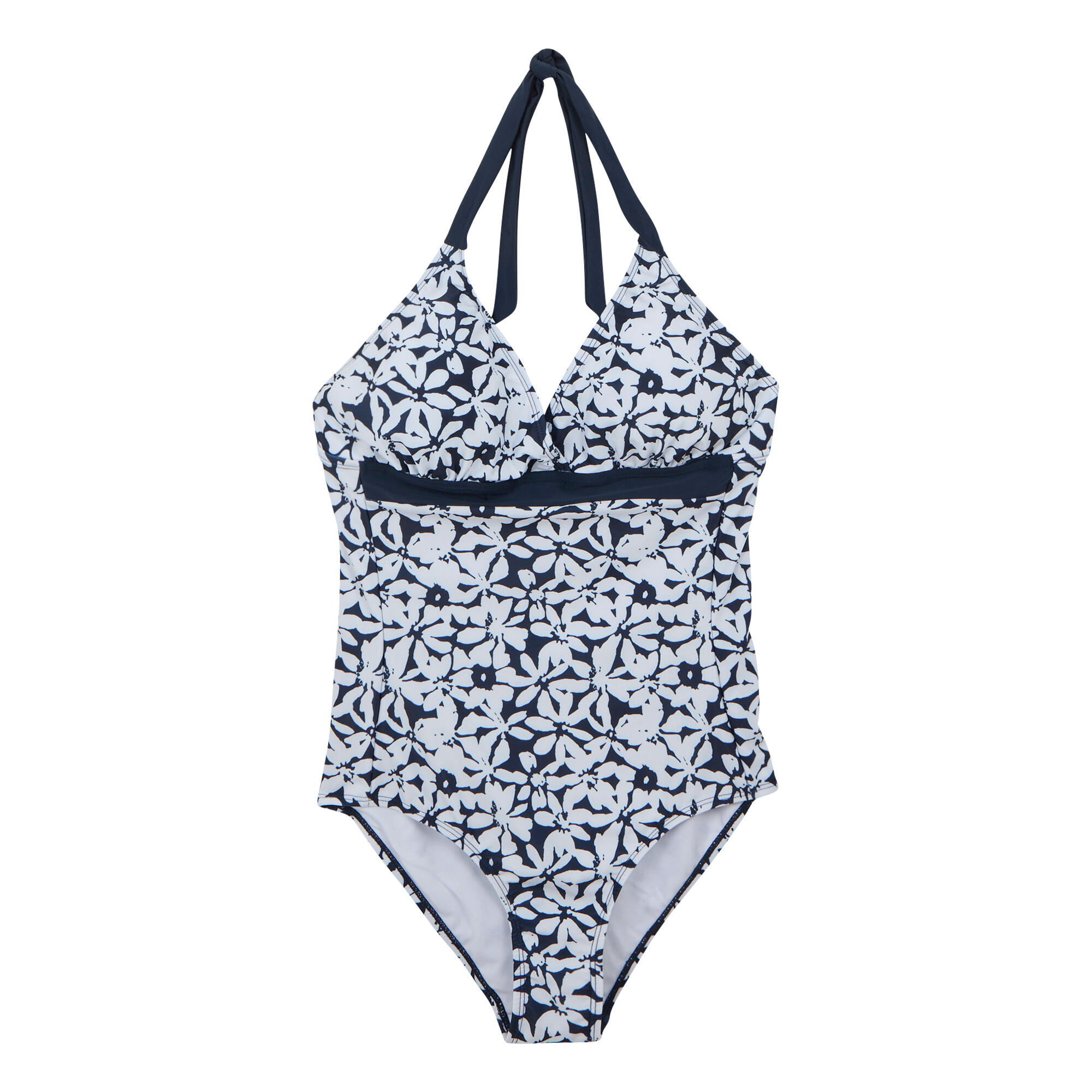 Fato de banho flavia ii large floral one piece para senhora/senhora azul marinho