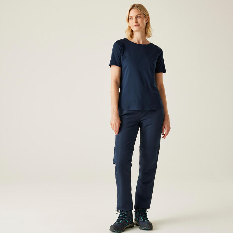 Pantalon modulable randonnée - Chaska gris femme