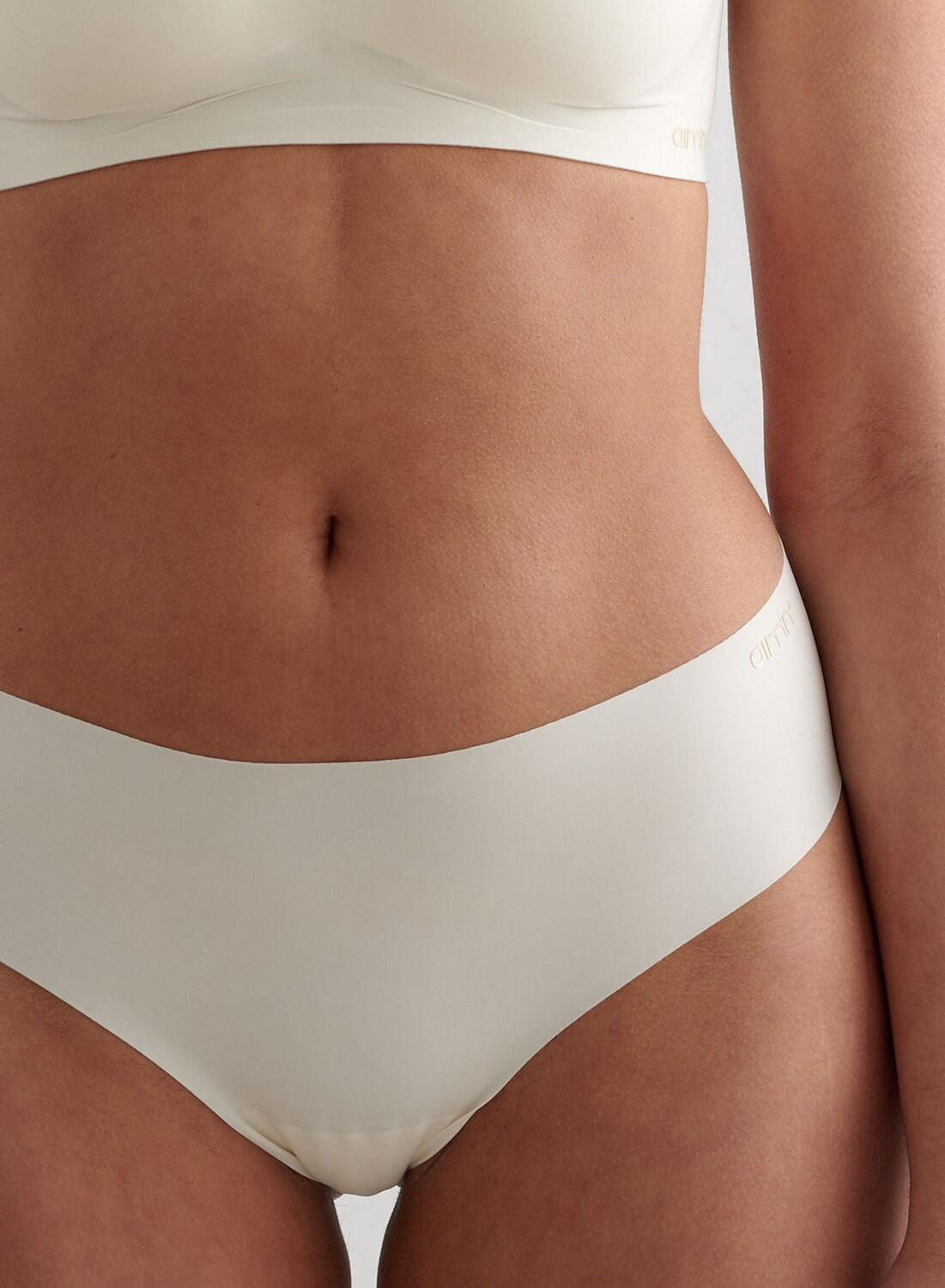 Mujer Braga Suave Elástico Hipster Blanco Almendra 4/4