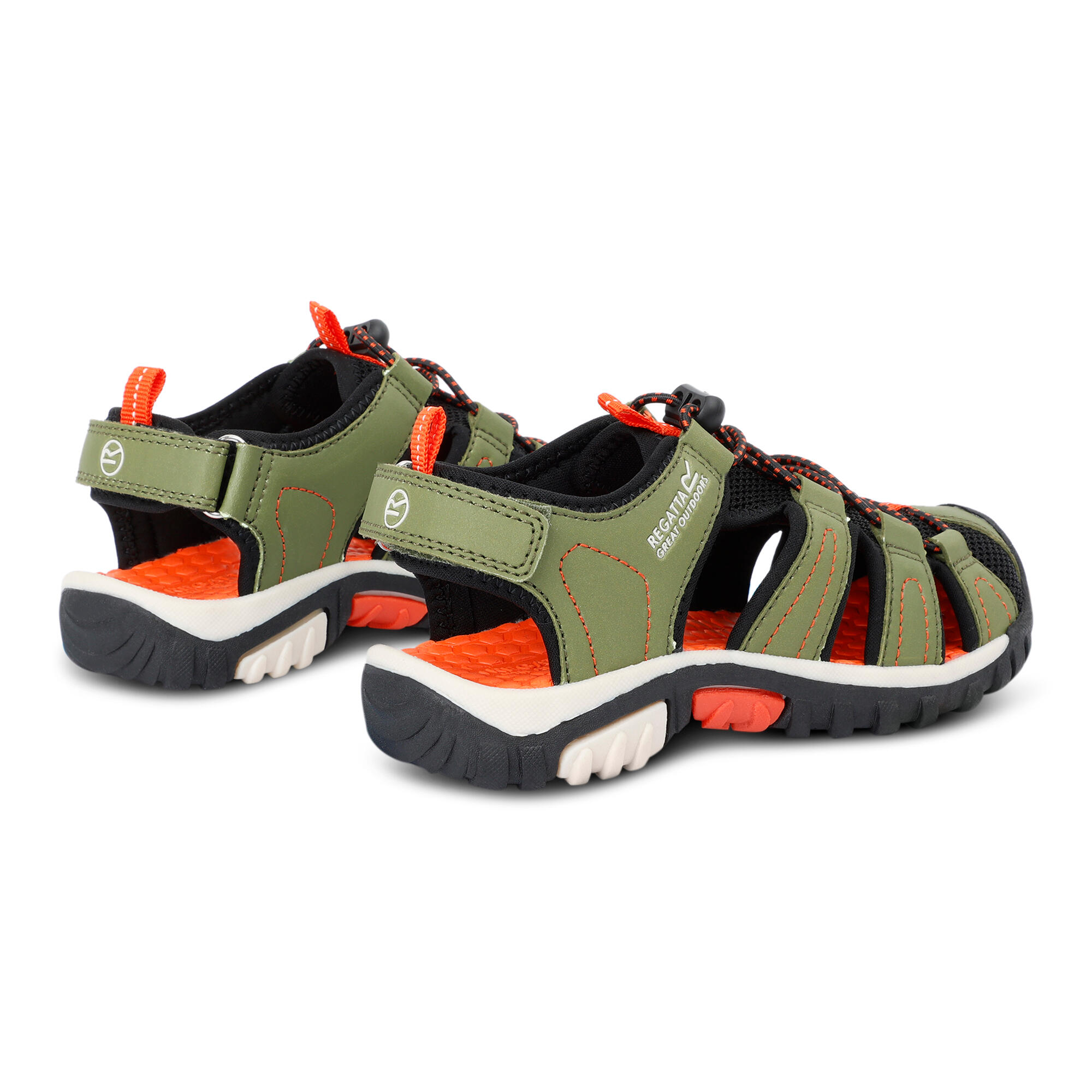 Sandales Et Tongs Enfants, Unisexe - REGATTA Westshore JR. - Green/Tangerine 2/7