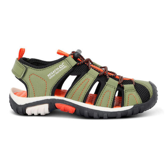 Sandales Et Tongs Enfants, Unisexe - REGATTA Westshore JR. - Green/Tangerine