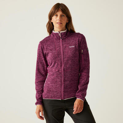 Fleece wandelen dames textuur rits ralina