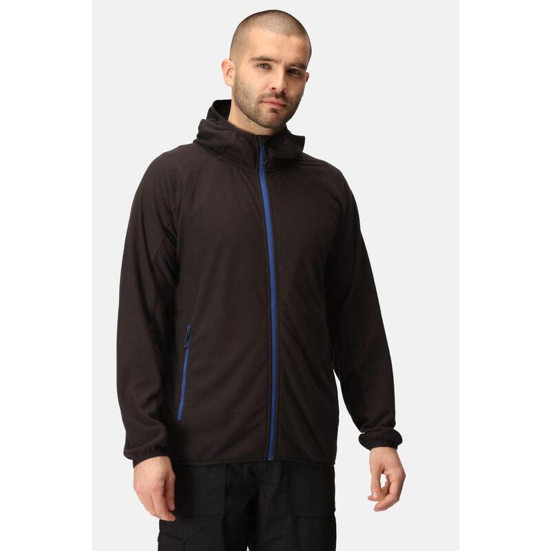 Fleece Hiking Heren Contrast Oranje Rits