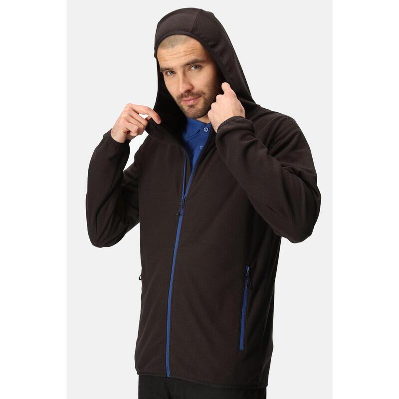 Fleece Hiking Heren Contrast Oranje Rits