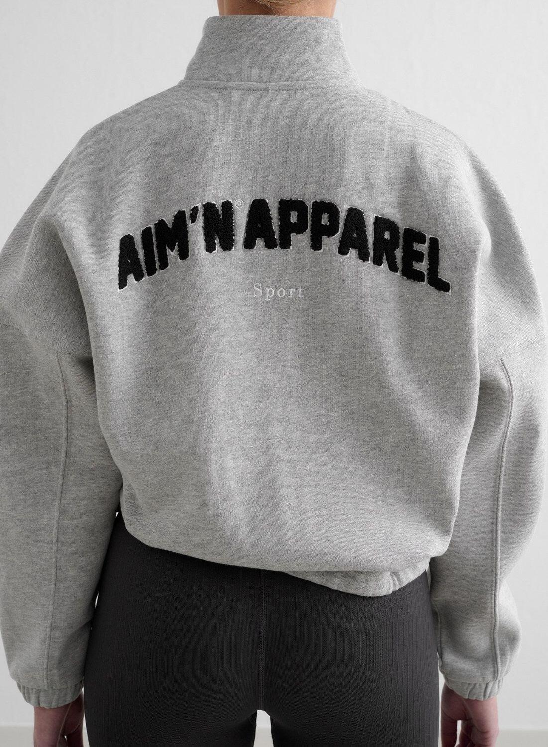 Mujer Sudadera Cremallera Completa Cuello Alto Gris Jaspeado 2/4