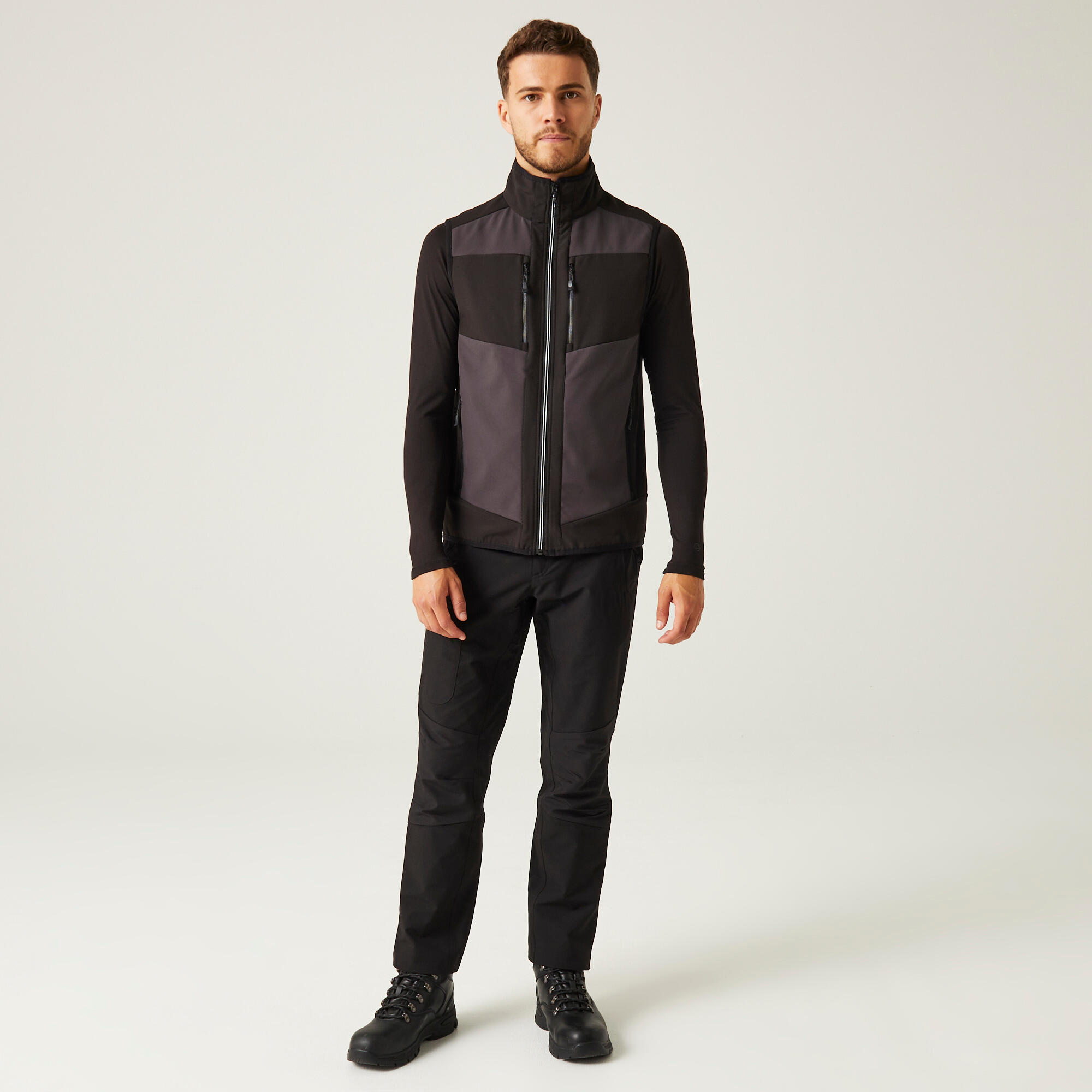 Jas Volwassenen Stretch Softshell Wind- En Waterdicht Hybrid Bodywarmer 3/7