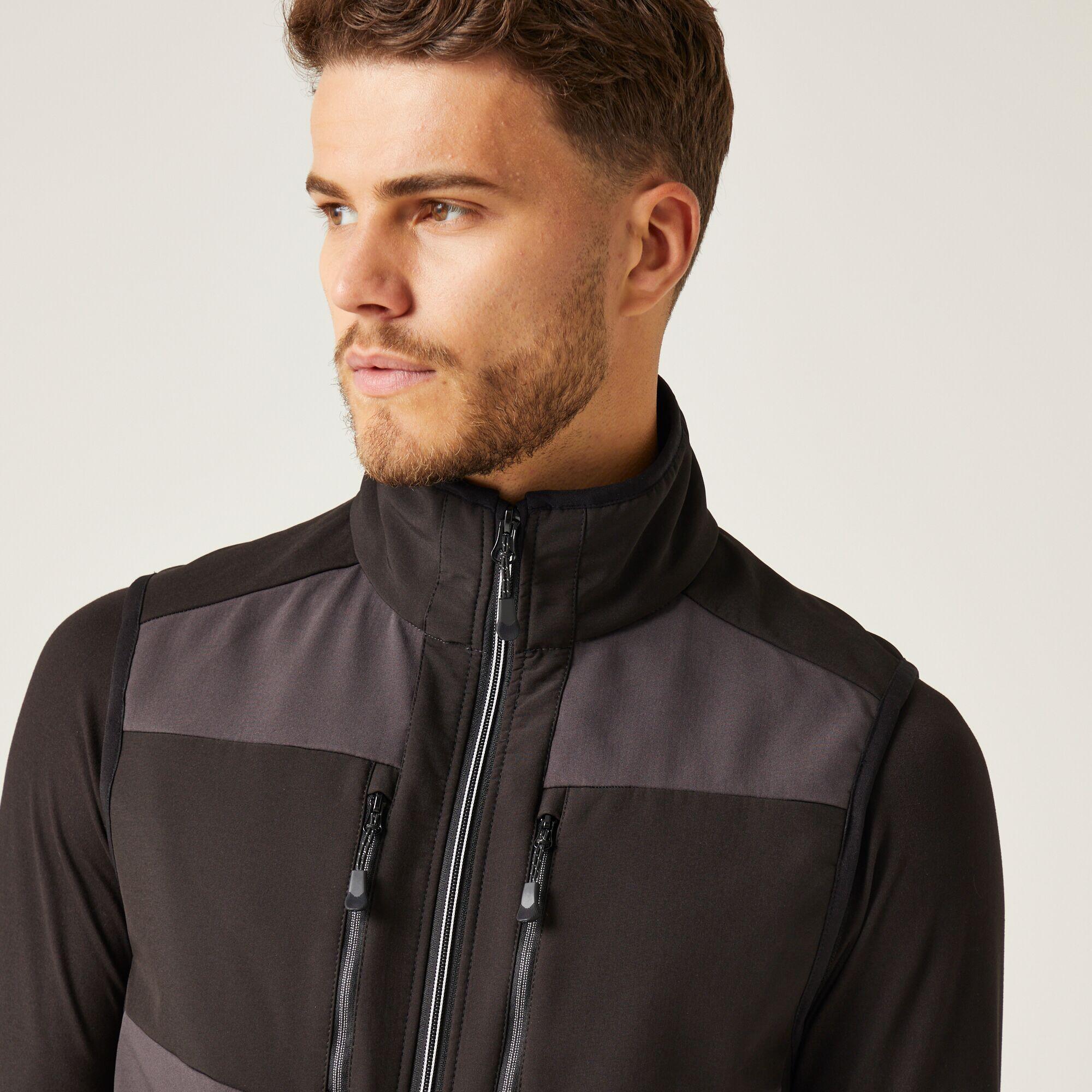 Jas Volwassenen Stretch Softshell Wind- En Waterdicht Hybrid Bodywarmer 4/7