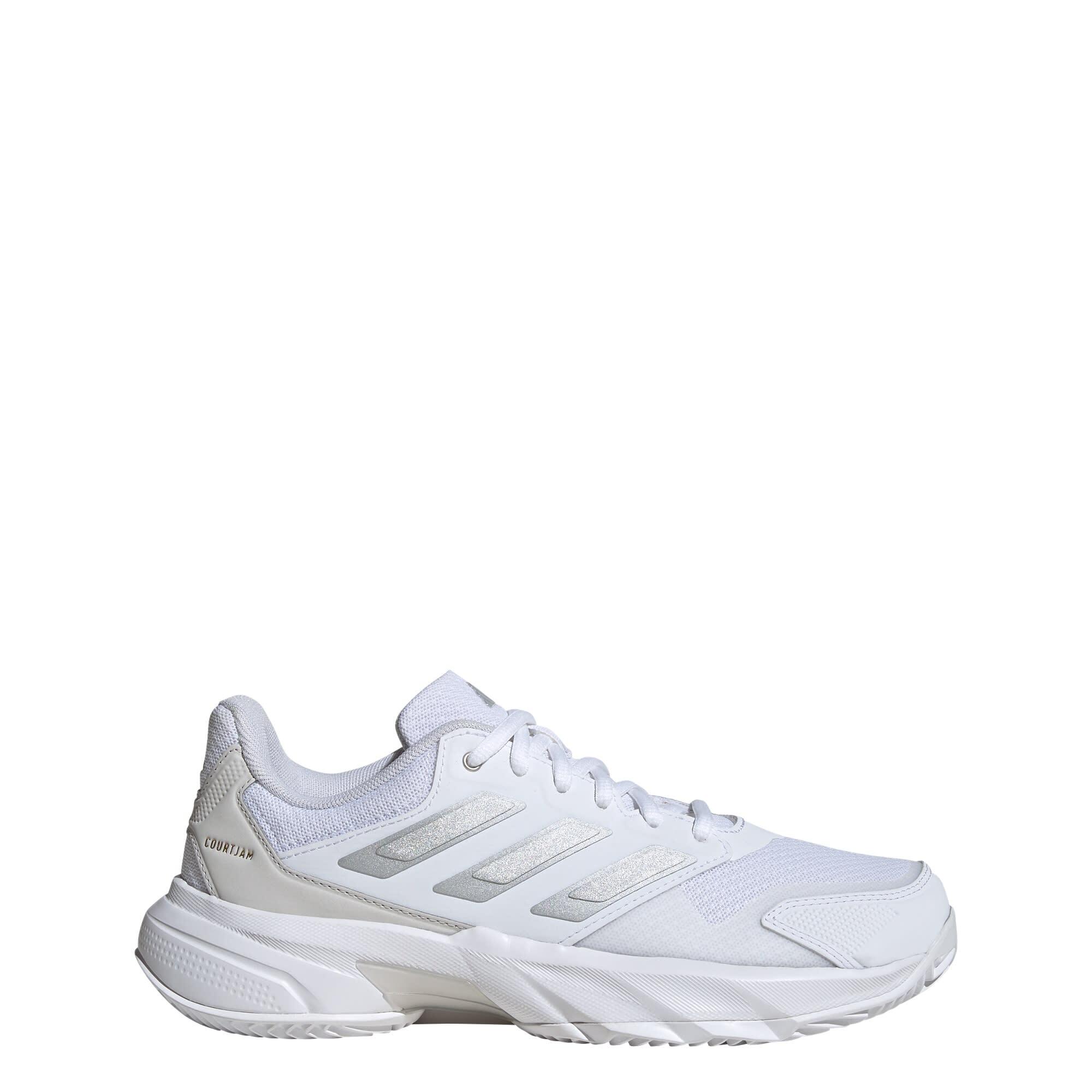 Adidas - Chaussure De Tennis Courtjam Control 3 Terre Battue - Chaussures De Sport - Blanc|gris - 38 - Decathlon