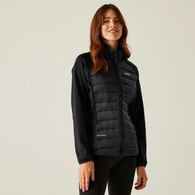 Gevulde jas hiking dames clumber v hybrid quilted