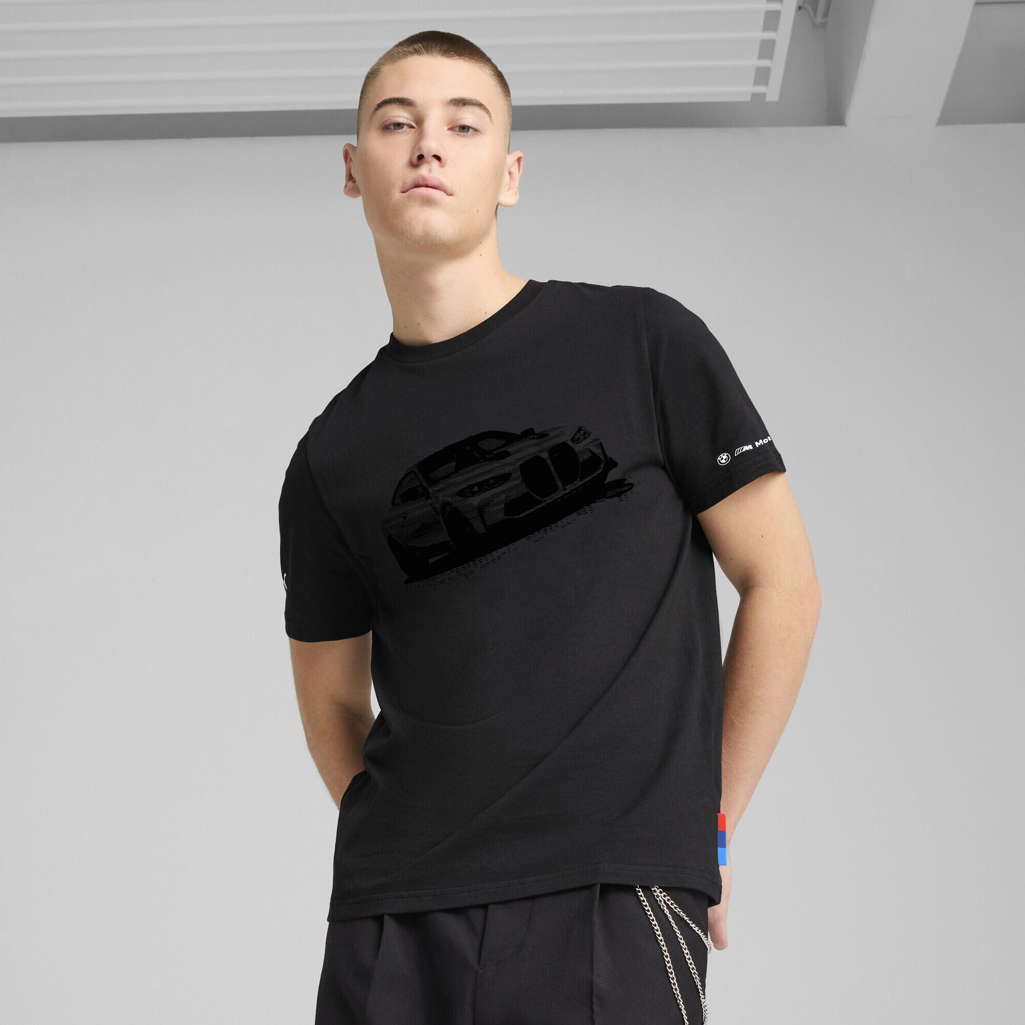 BMW M Motorsport Essentials Graphic T-Shirt Herren PUMA Black 2/7