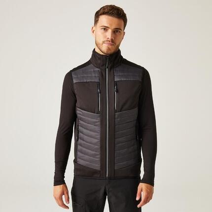 Erwachsene Jacke - E-Volve Thermal Hybrid Bodywarmer, grau und schwarz