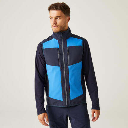 Jacke - E-Volve Softshell Hybrid Bodywarmer, schwarz und grau