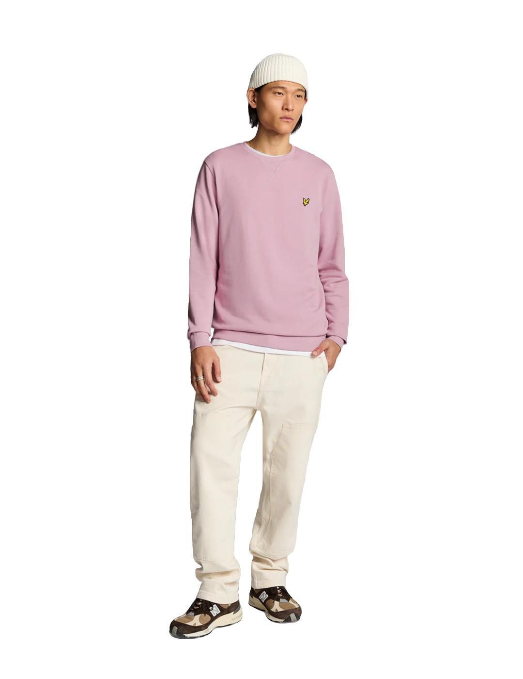 Sweatshirts polaires pour hommes Lyle & Scott Col rond Rose 3/5