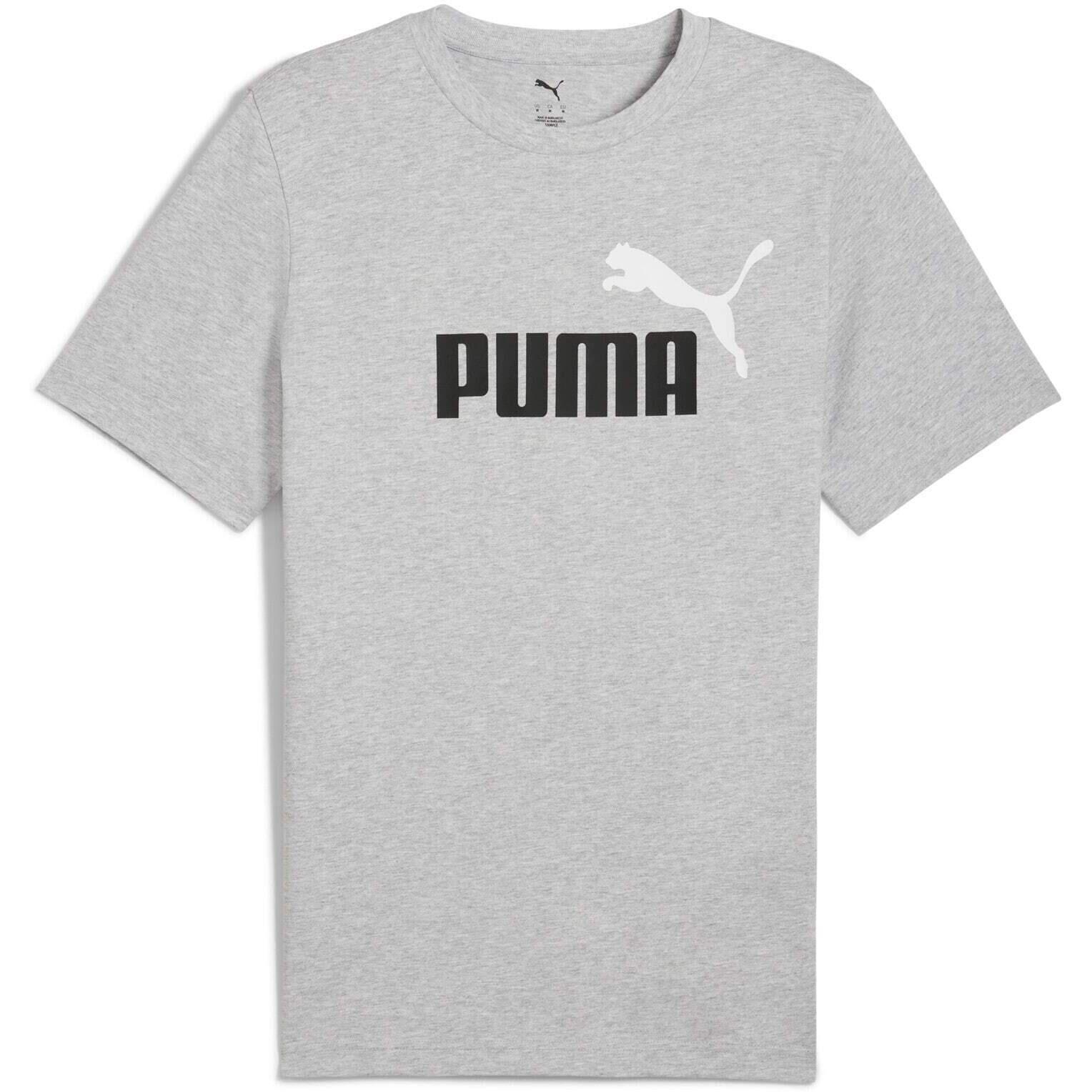 T-shirt Puma Ess 2 Color No. 1 Logo Tee, Gris, Hommes 4/5