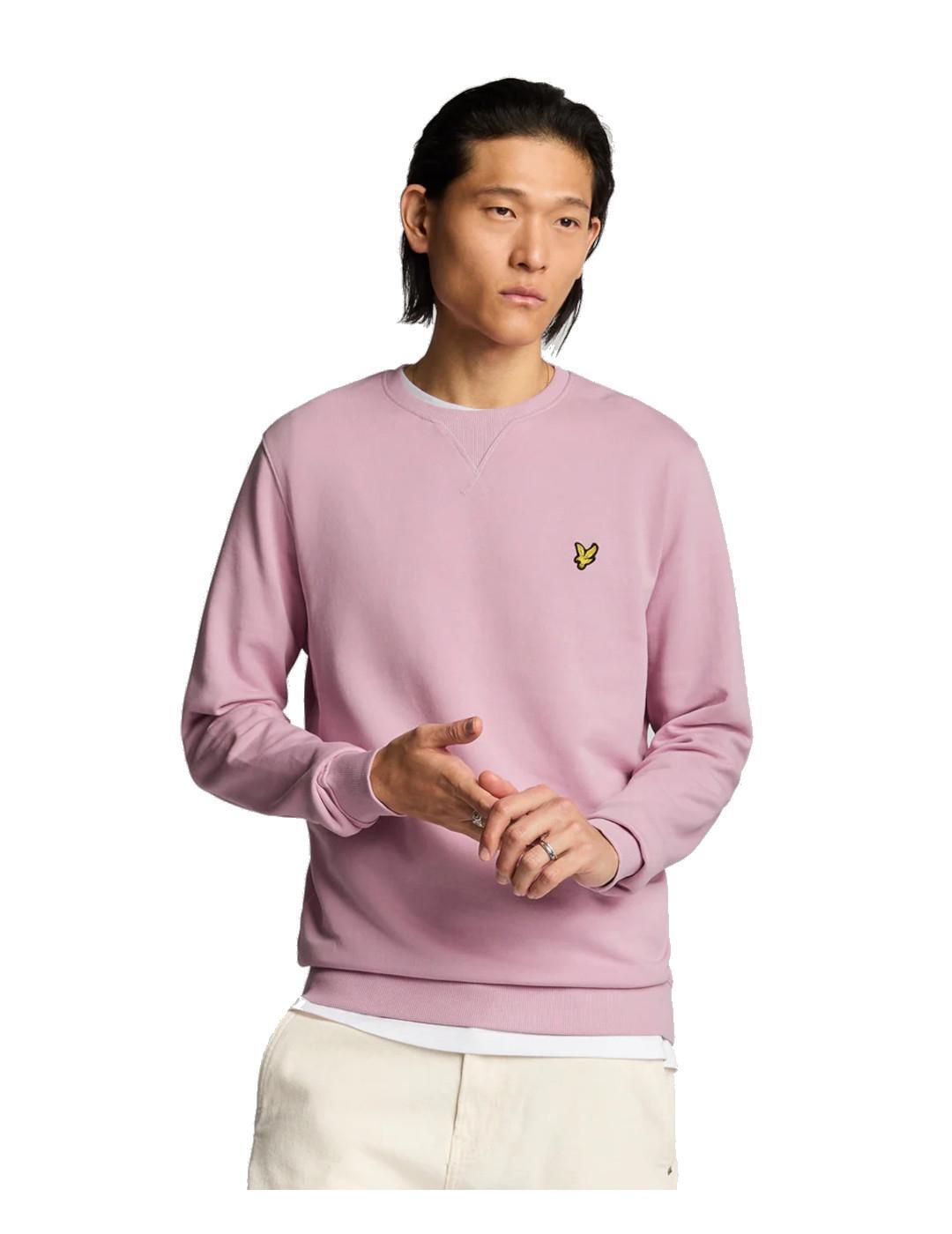Sweatshirts polaires pour hommes Lyle & Scott Col rond Rose 2/5