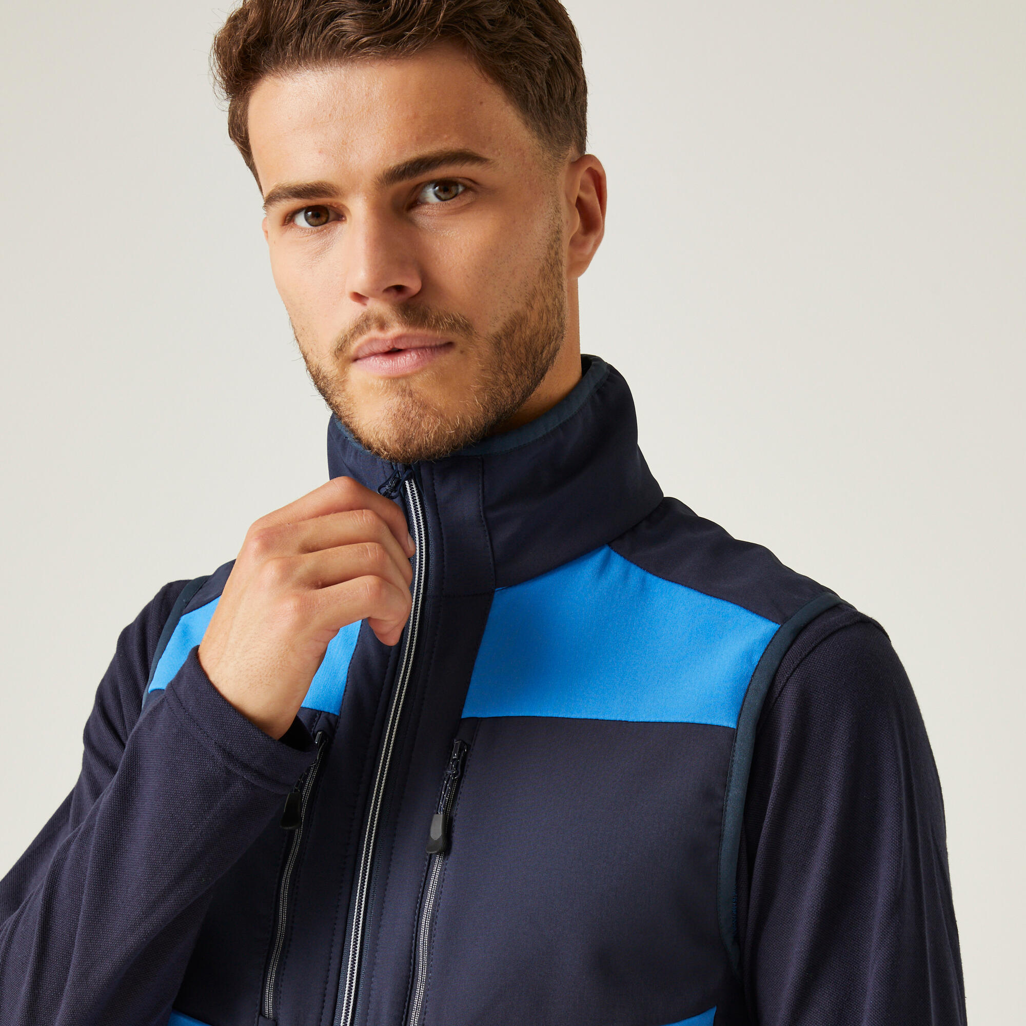 Jas Volwassenen Stretch Softshell Wind- En Waterdicht Hybrid Bodywarmer 4/6