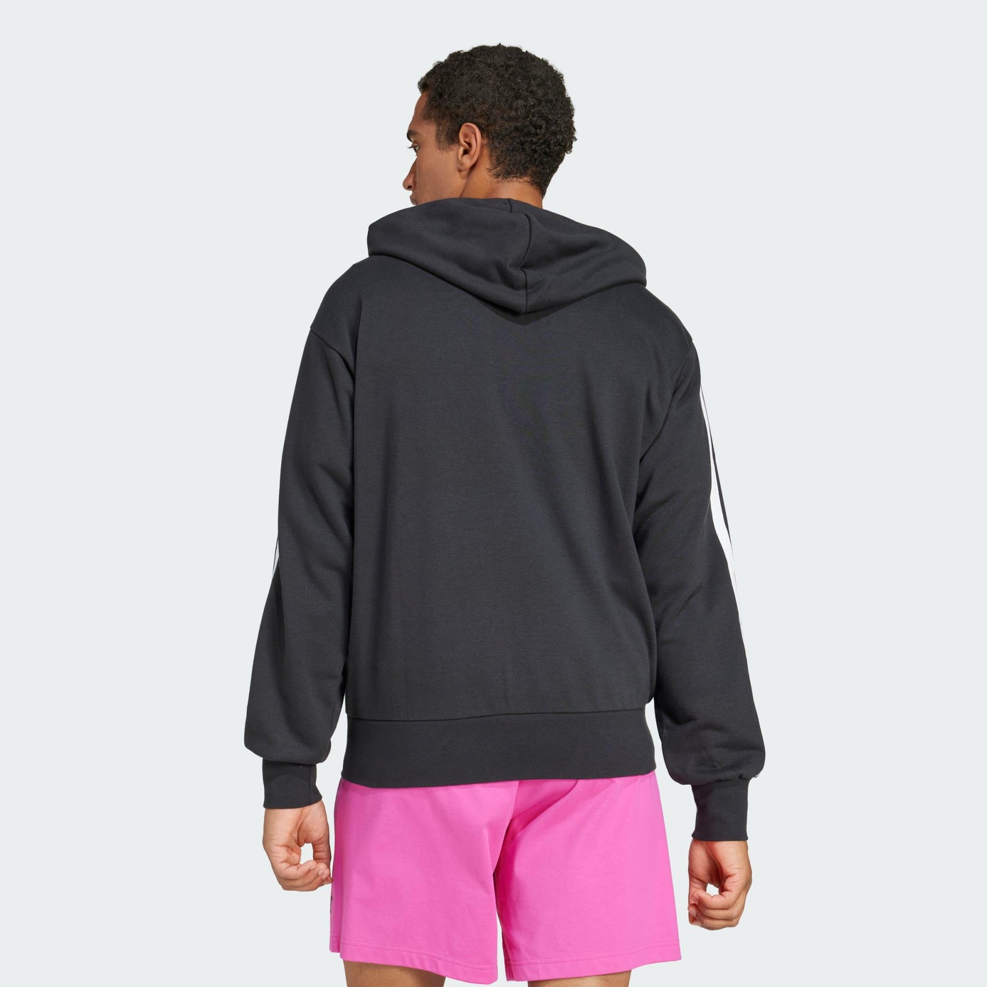 Felpa con cappuccio Essentials 3-Stripes French Terry Full-Zip 3/6