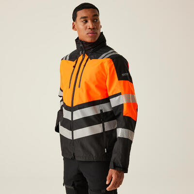 Herren Wasserdichte Atmungsaktive Leichte Jacke - Hi-s X-Pro. orange