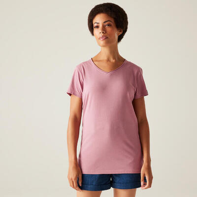 Dames-t-shirt met v-hals regatta elkie