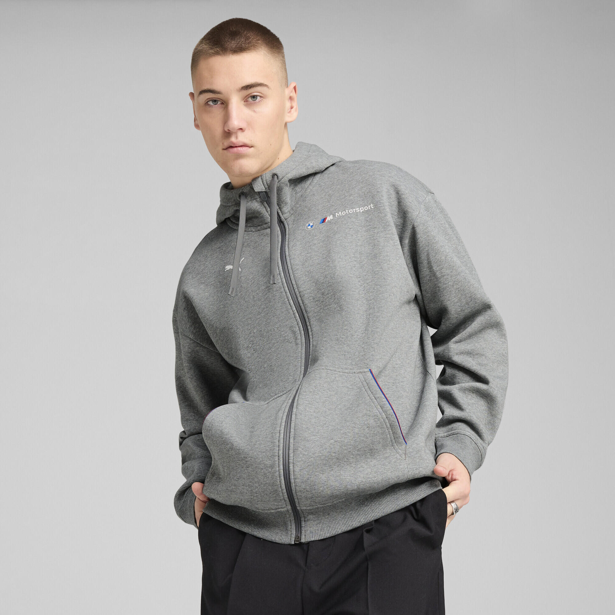 BMW M Motorsport Essentials+ Fleecejacke mit Kapuze Herren PUMA 2/7