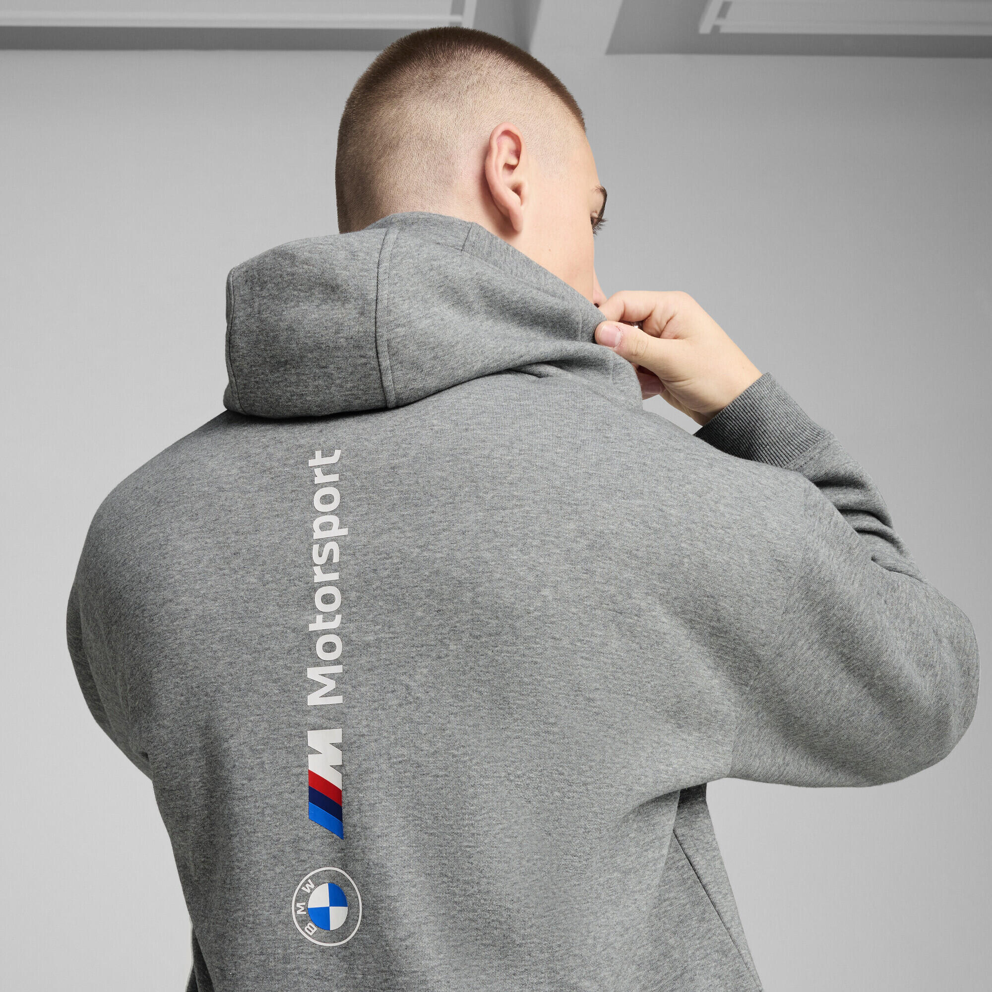 BMW M Motorsport Essentials+ Fleecejacke mit Kapuze Herren PUMA 3/7