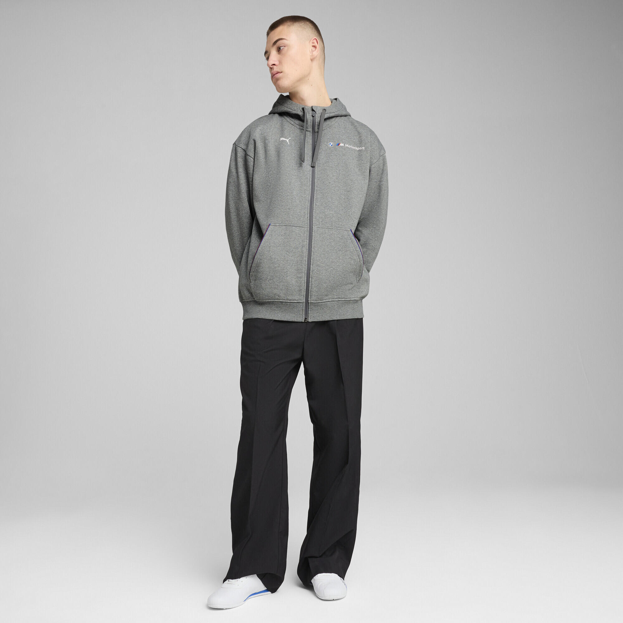 BMW M Motorsport Essentials+ Fleecejacke mit Kapuze Herren PUMA 4/7