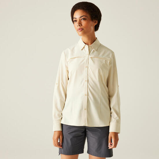 Damen Wandern T-Shirt - Travel Packaway Long Sleeved Shirt