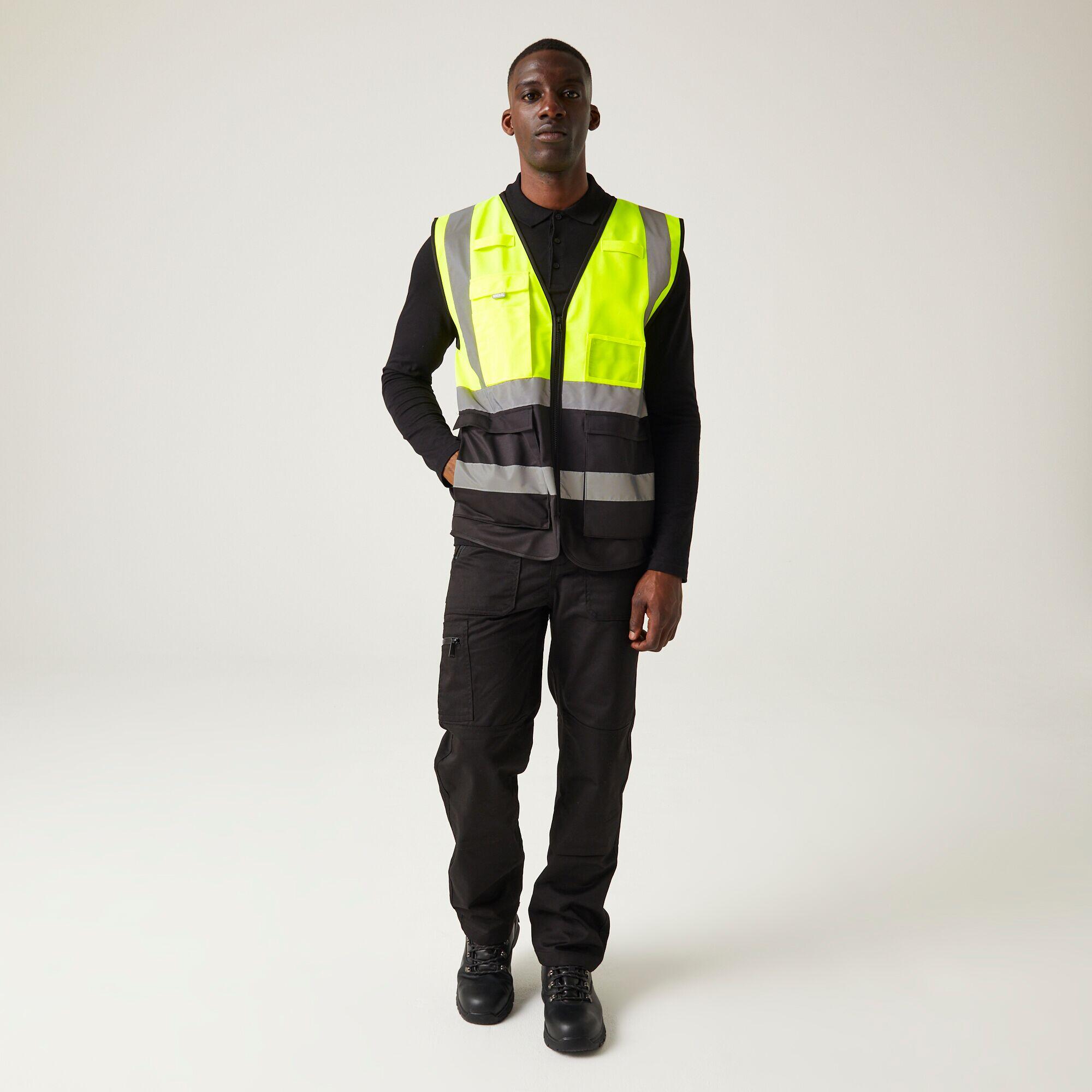 T-shirt Korte Mouwen Hiking Heren Reflecterende Strips Meerdere Zakjes 3/7