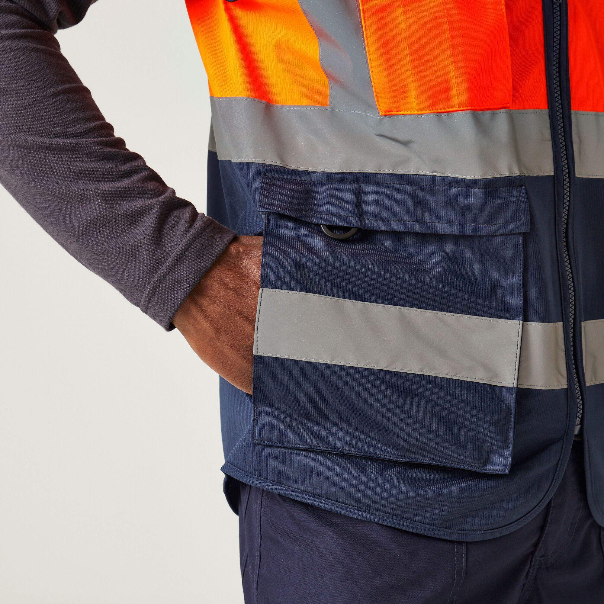 T-shirt Korte Mouwen Hiking Heren Reflecterende Strips Meerdere Zakjes 4/7