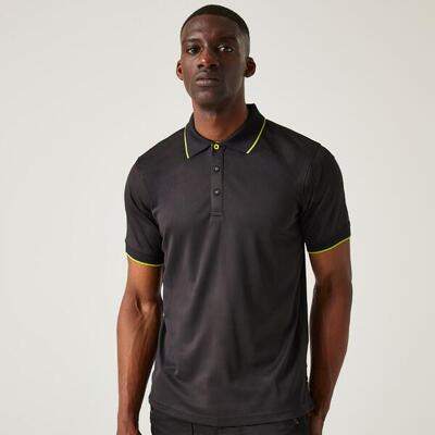 Herren T-Shirt - Nagate Polo Shirt, schwarz
