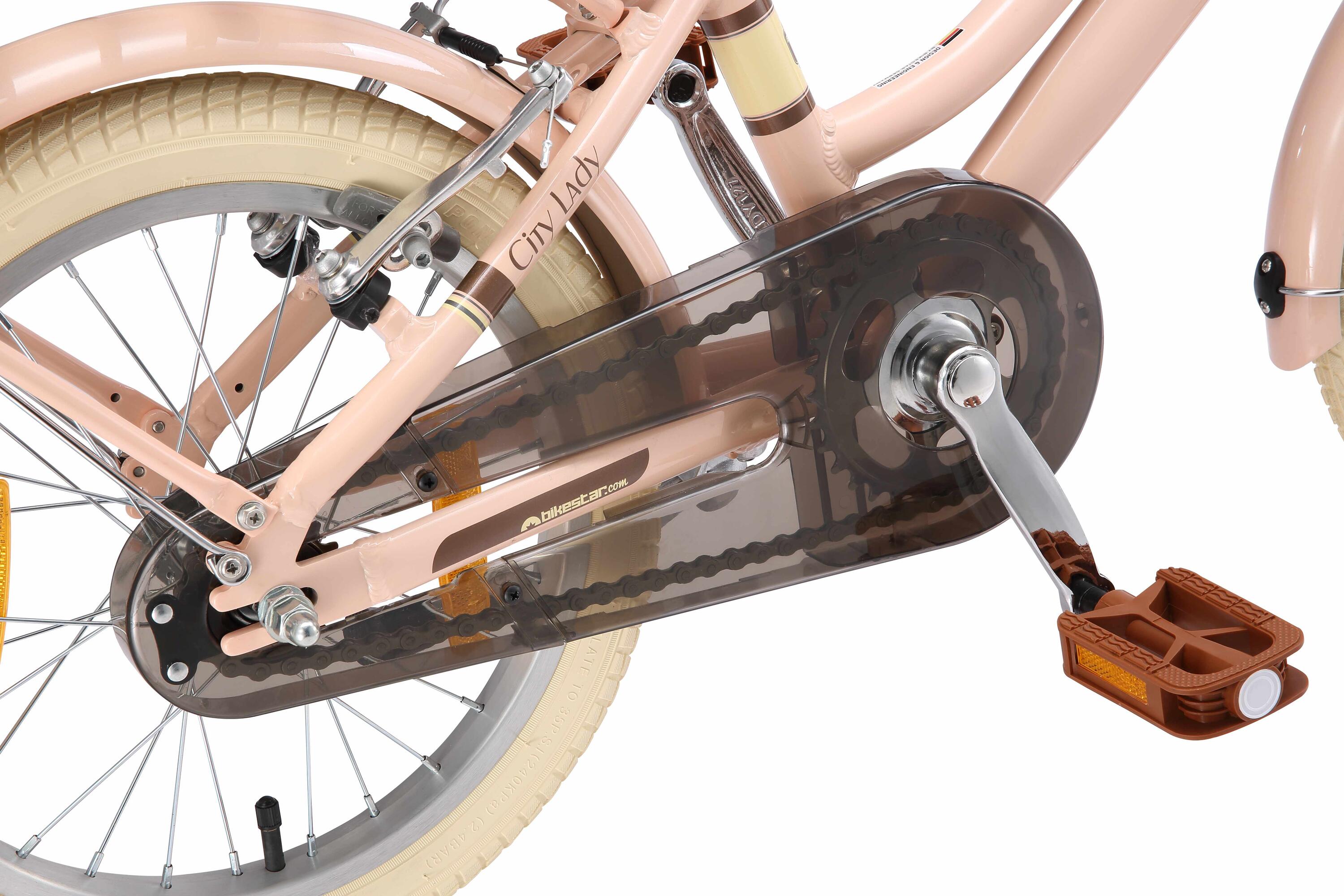 Kinderfiets 16 inch vanaf 4 - 6 jaar, City Retro 5/7
