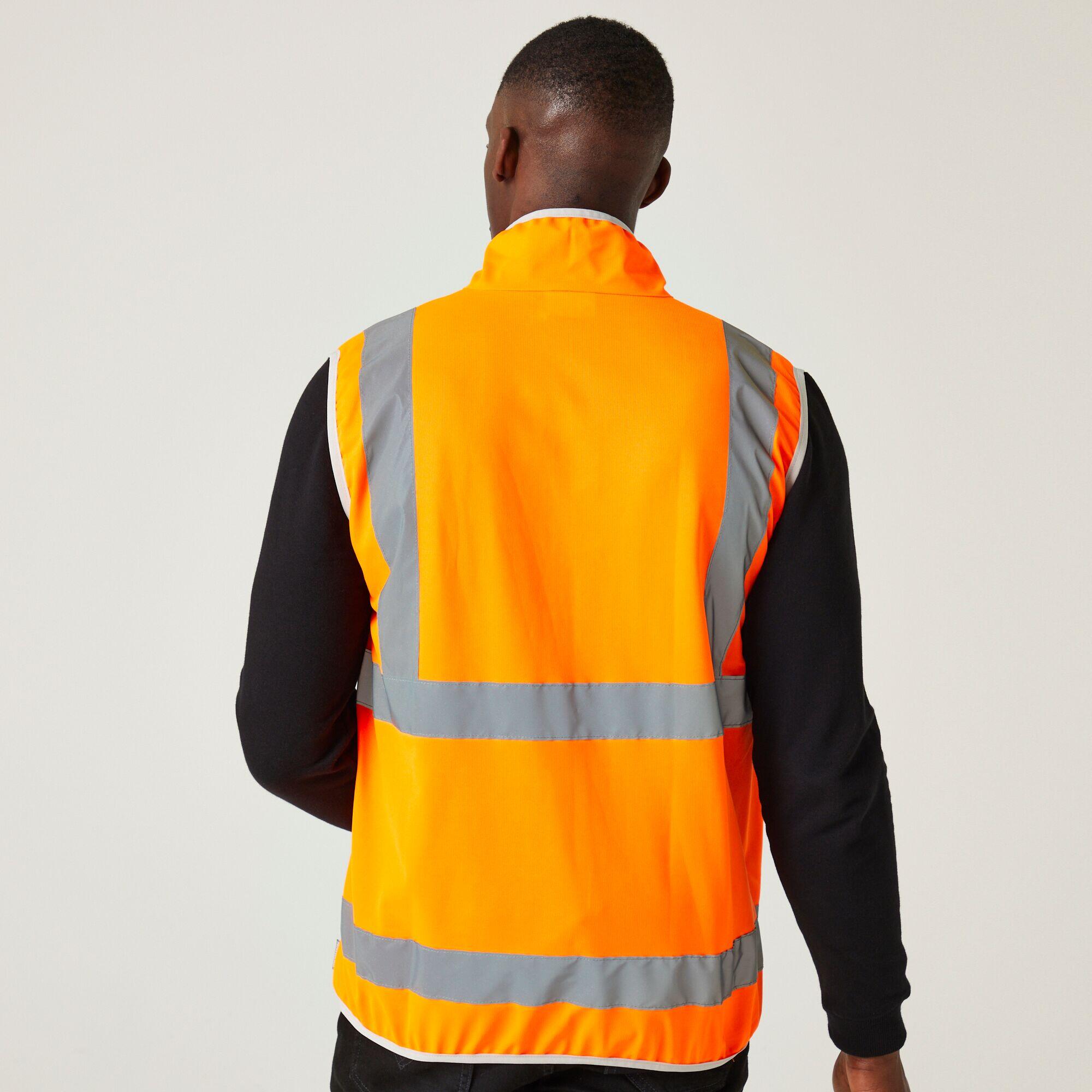 Herren Wandern T-Shirt Reflektierende Streifen, Gelb/Orange 2/7