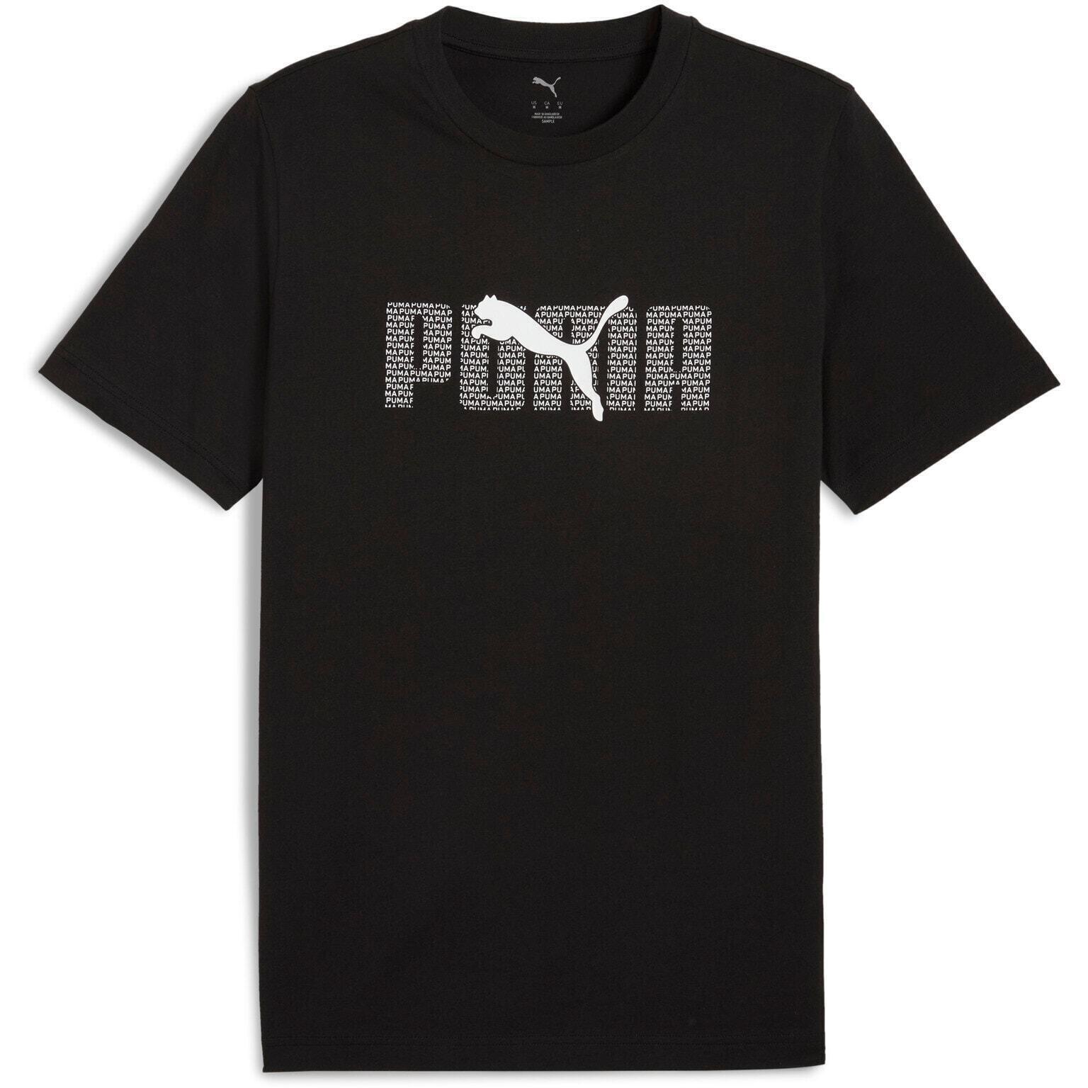 Puma - T-shirt Puma Ess Logo Lab Tee, Noir, Hommes - T-shirt Manches Courtes - Noir - S - Decathlon