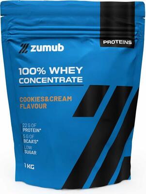 Zumub 100% whey concentrate 1kg - cookies&cream