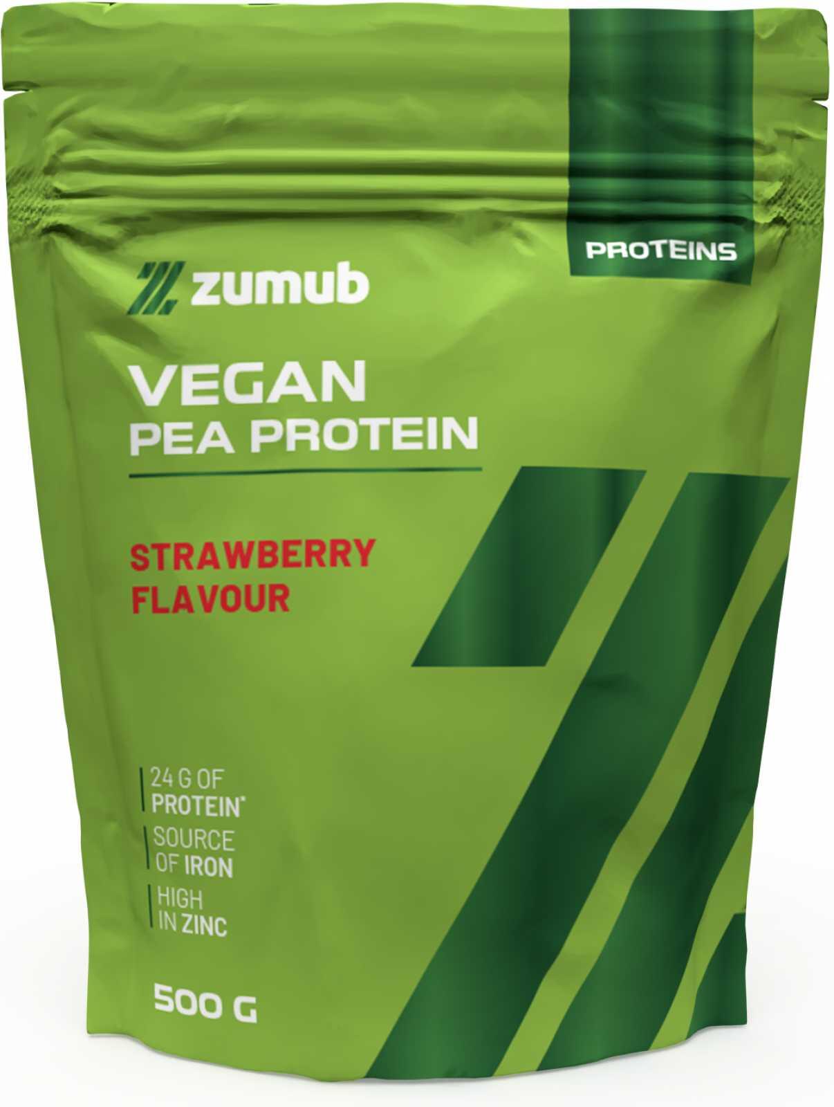 Zumub vegan protein (proteína de ervilha) 500g - morango